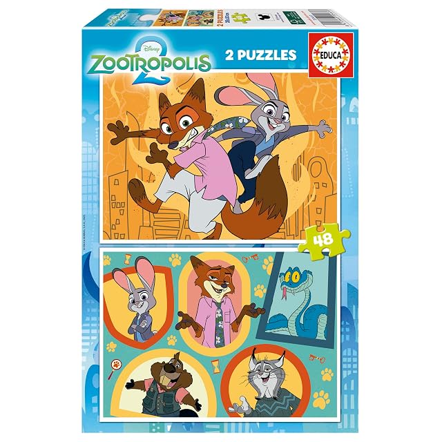 Educa - Zootrópolis 2 | Set de 2 Puzzles Infantiles con 48 Piezas | Recomendados a Partir de 4 5 6 años (20463)