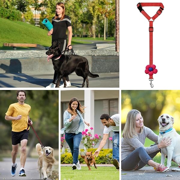 犬用車載ハーネス | ペット安全シートベルト - アドジャスタブル ドッグ ハーネス シートベルト | 中型大型犬種長距離旅行トラック車両ヘッドレスト対応 - 4