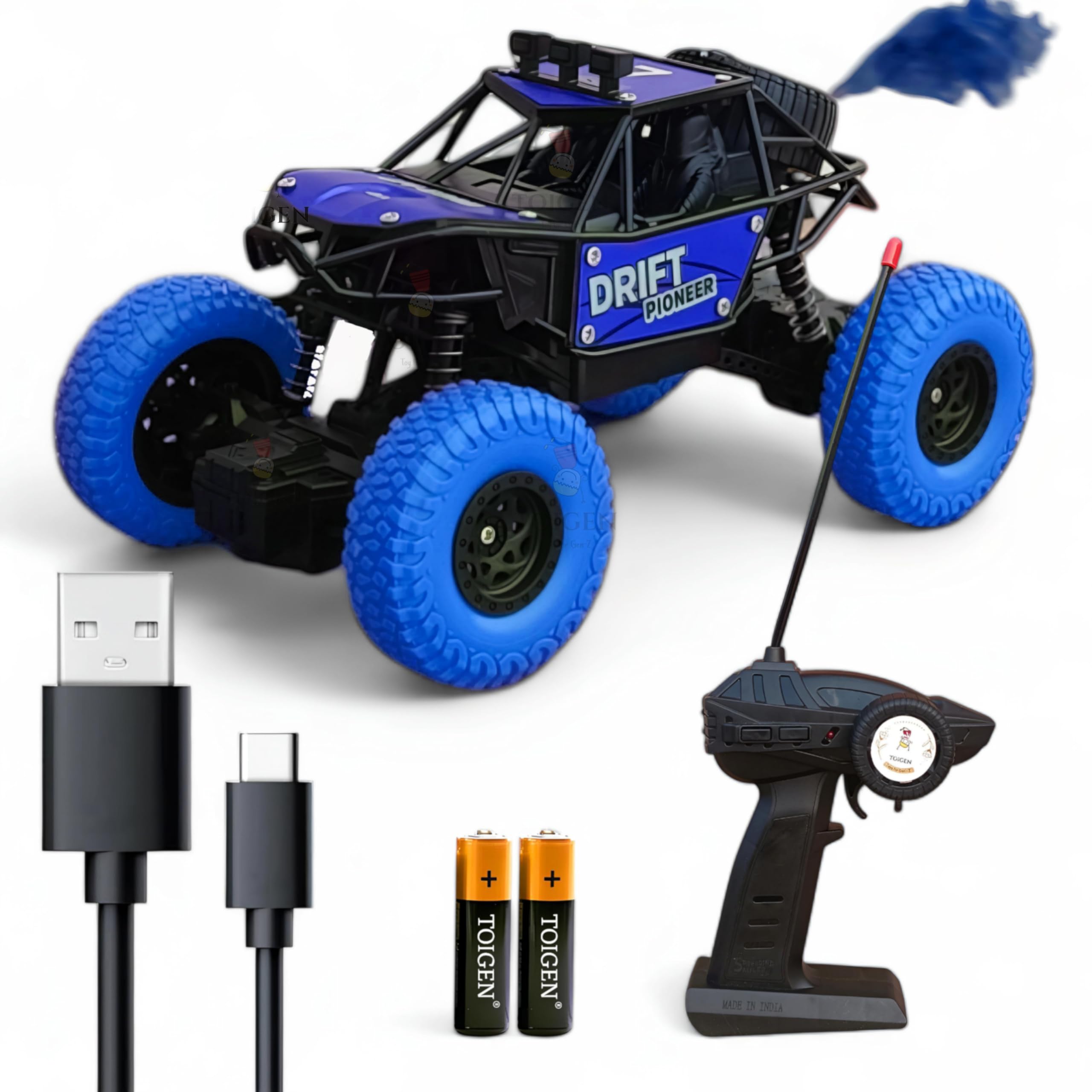 See full amazon price history chart for TOIGEN Remote Control Monster Truck RC Car | High-Speed Off-Road 2WD Rock Crawler | Rechargeable Battery | Remote Control Toy for 5+ Year Kids -Blue (Red) TOIGEN Remote Control Monster Truck RC Car | High-Speed Off-Road 2WD Rock Crawler | Rechargeable Battery | Remote Control Toy for 5+ Year Kids -Blue (Red) (B0CJRFWLKZ) Amazon Price History, Amazon Price Tracker