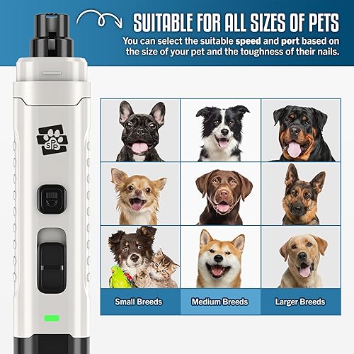 Miniatura 4 de Soft Pet Paws Molinillo de uñas para perro, funcionamiento ultra silencioso, recortador de uñas mejorado con 2 luces LED, molinillo de uñas