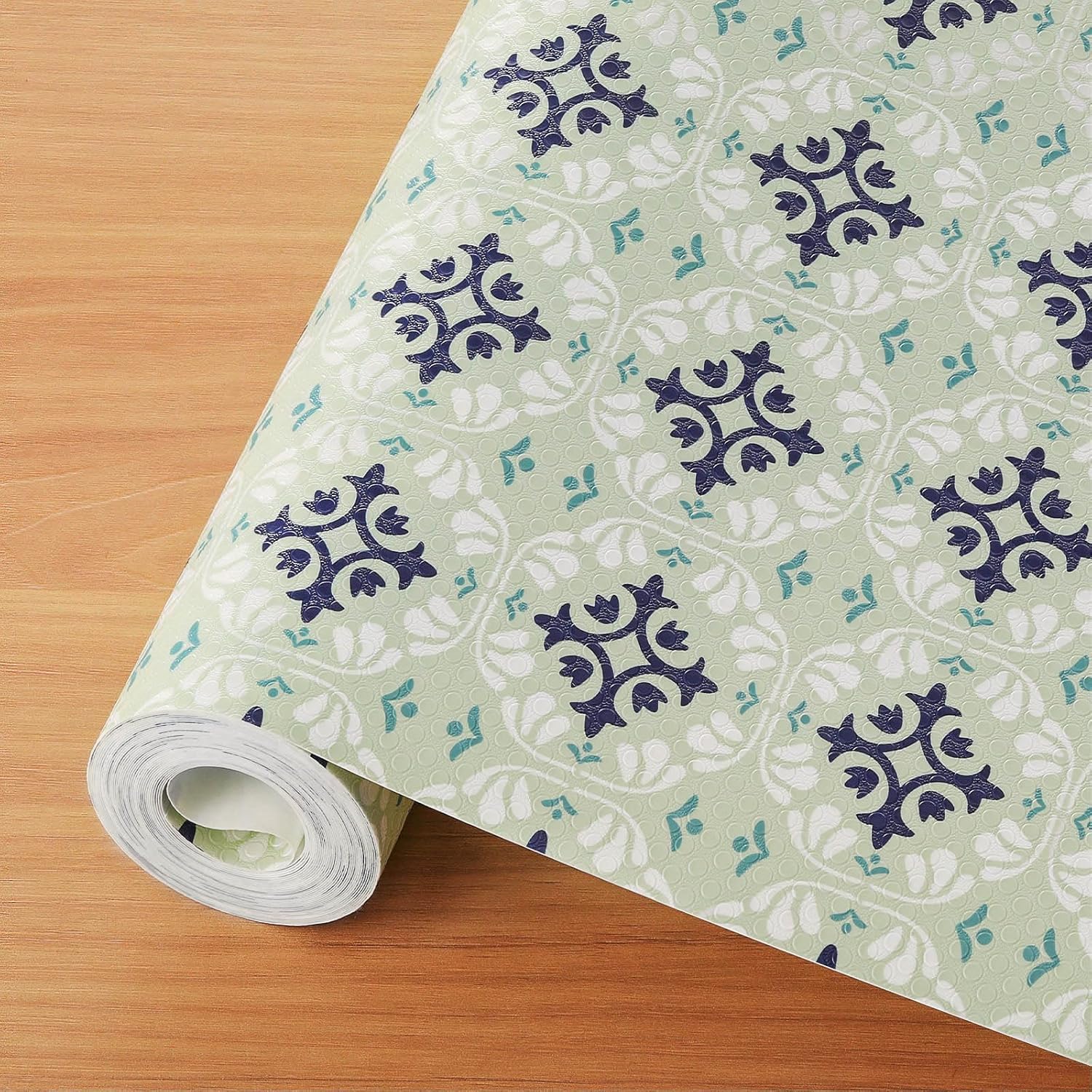 OXMEZA Premium Anti-Slip Kitchen Cabinet Drawer Shelf Mat Liner Sheets for Waterproof Shelf Paper with Modern Pattern EVA Cabinet Mat Easy to Cut(45x300) (European)-image-8