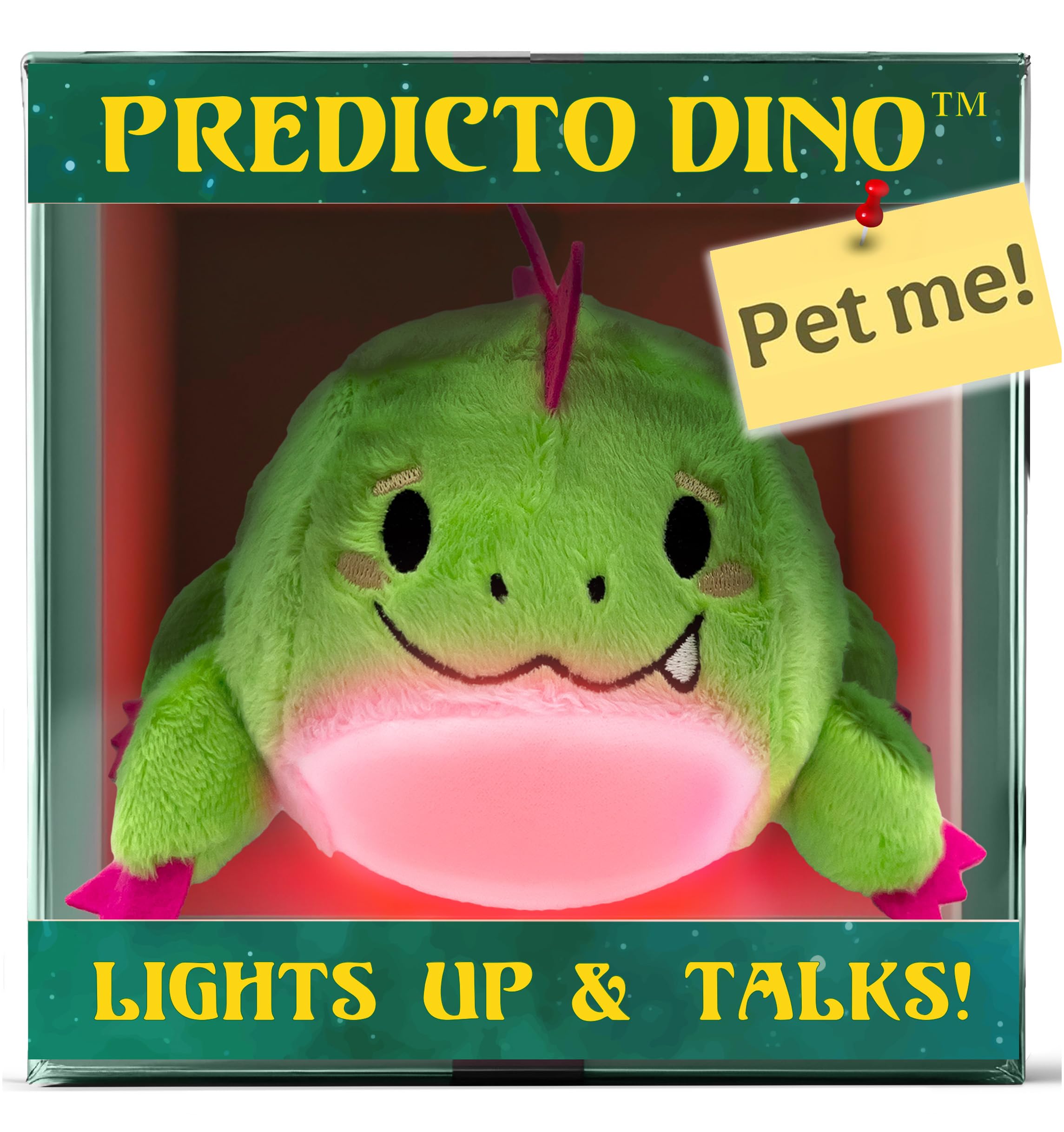 Predicto Pets - Lightweight Talking Fortune Telling Ball, Ask Questions & Get Answers, Color Changing Interactive Toy, Great Novelty & Gag Gift for Teens & Kids (Dino)