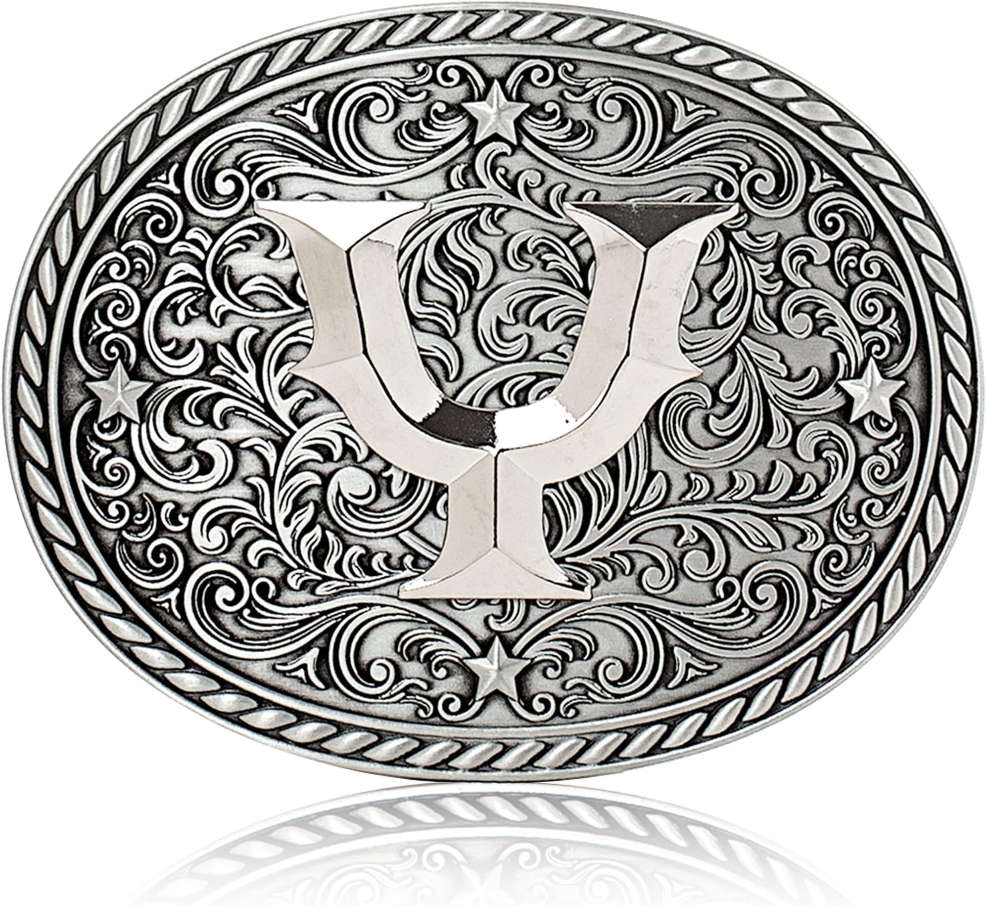 IteraWestern Cowboy/Cowgirl Initial Belt Buckle - Large, Letter Buckles For Men And Women - Best For Personalization - A to Z…