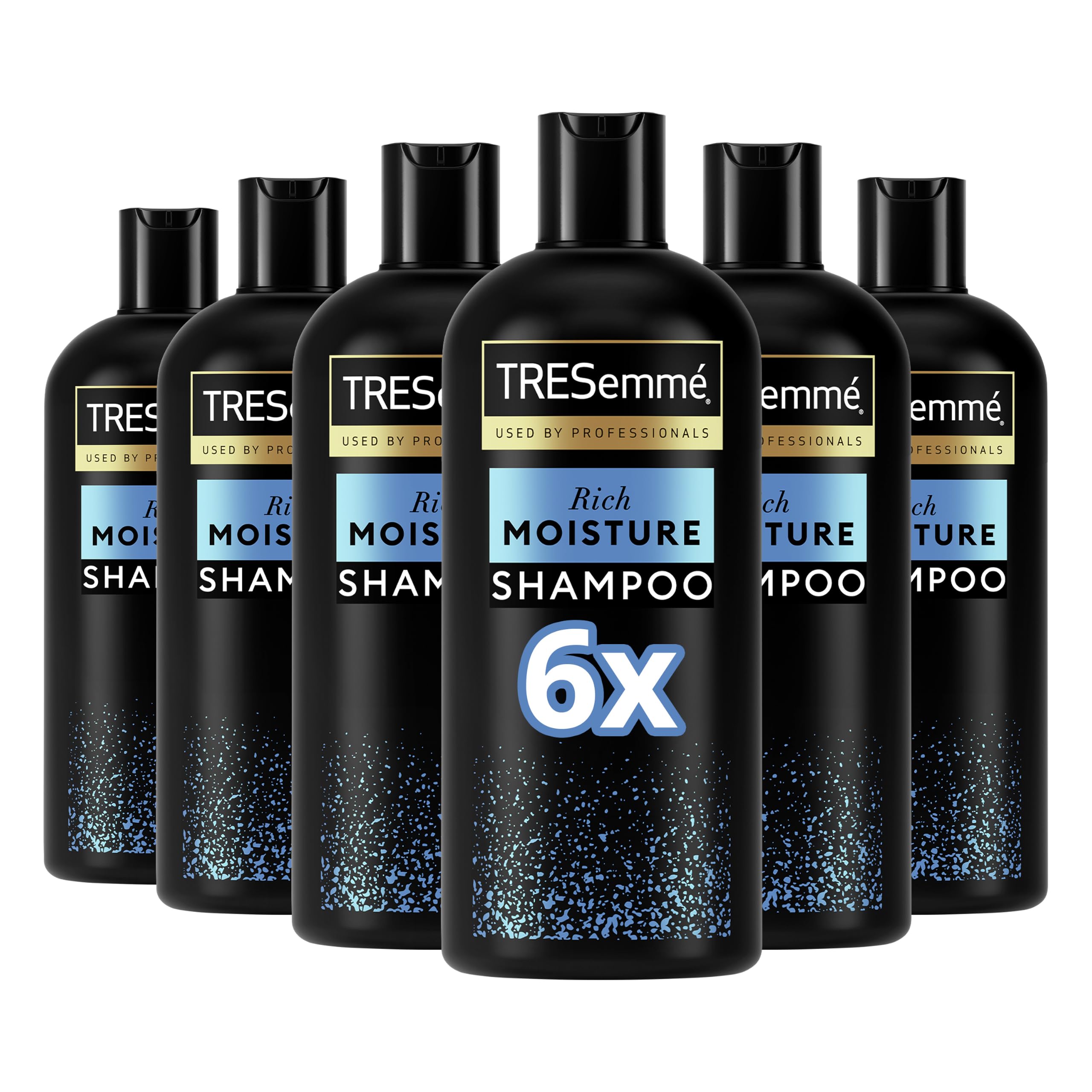 TRESemmé Rich Moisture Shampoo - With Vitamin E, Amino Acids & Ceramide for Deep Hydration, Softness, Damage Repair & All-Day Moisture – Ideal for Dry, Damaged Hair 6x 680 ml