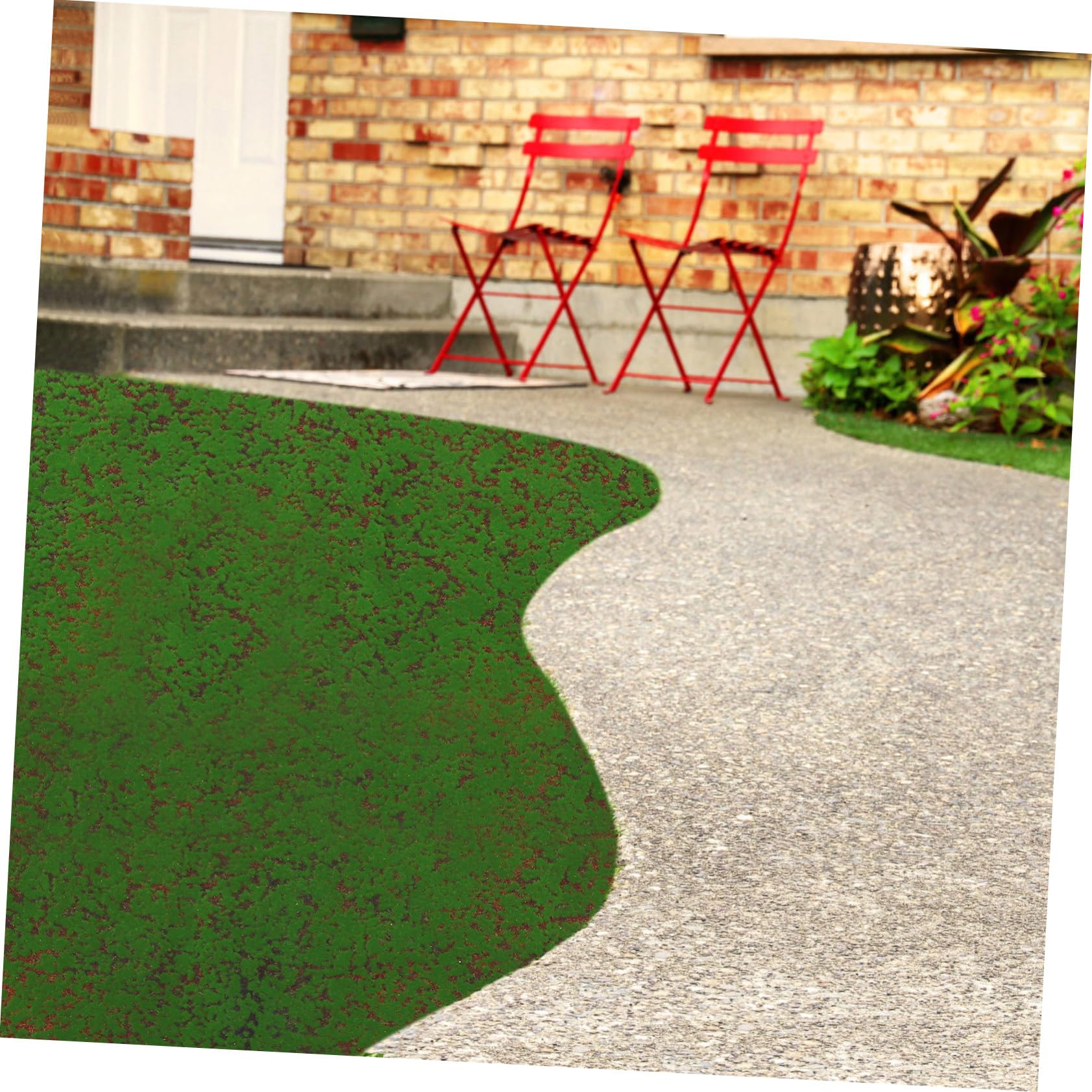 Alfombra de Musgo Artificial Simulada, Mini Césped Verde Decorativo