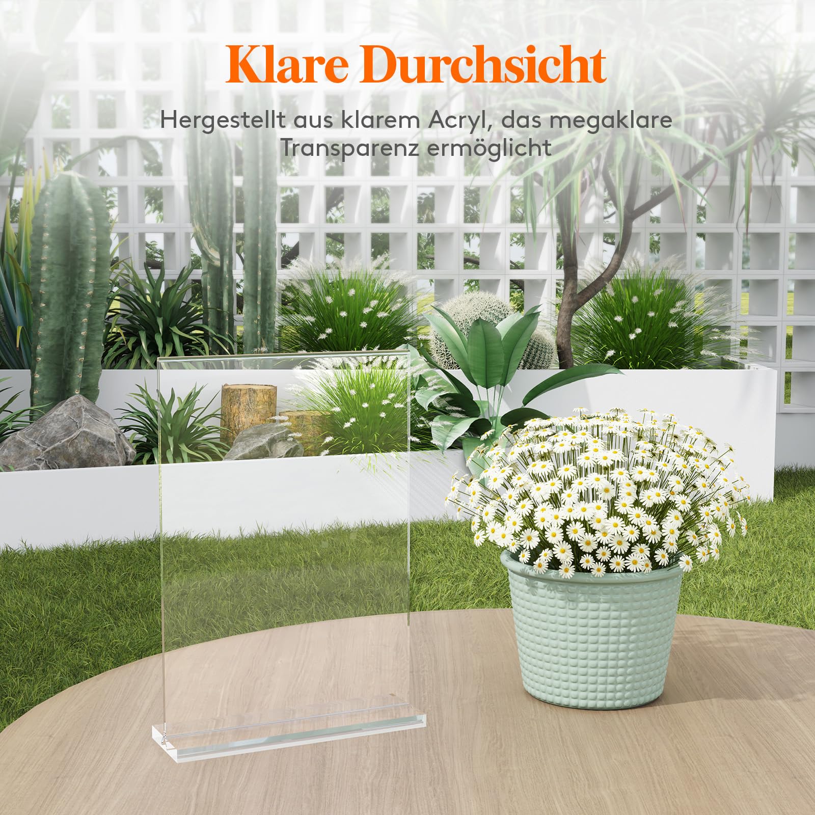 Lifewit 6 Pack Aufsteller A4, Acryl Tischaufsteller Schilderhalter, Vertikaler doppelseitiger Ständer, Klarer Tischschildhalter, Flyer Display für Empfang Büro Geschäft Restaurant Hotel, 30 x 21 cm