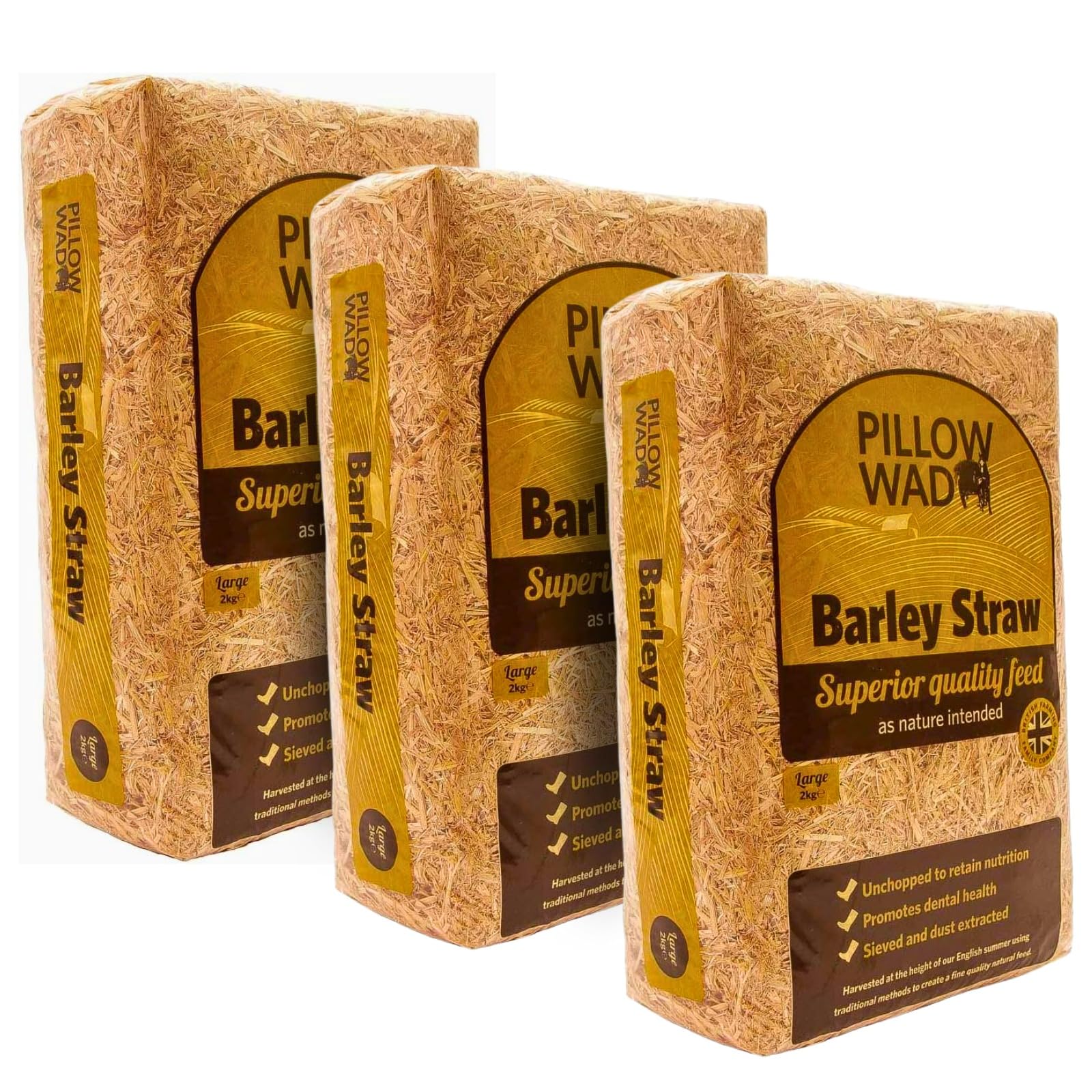 Caliko Barley Straw Bedding- 6kg Pk3 (EACH 2KG) | Luxurious Softness for Your Beloved Pets | Experience Gentle and Cozy Comfort for Rabbits, Tortoises, and More with Our Premium Barley Straw Bedding.