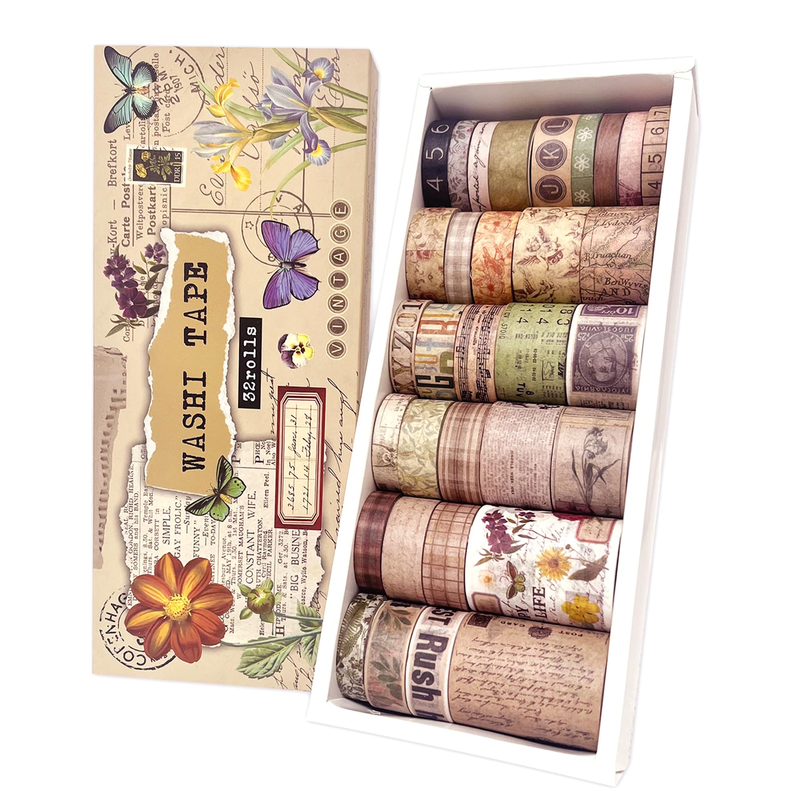 Bomichi Washi Tape Set - 42 Rolls Pink Bows -11