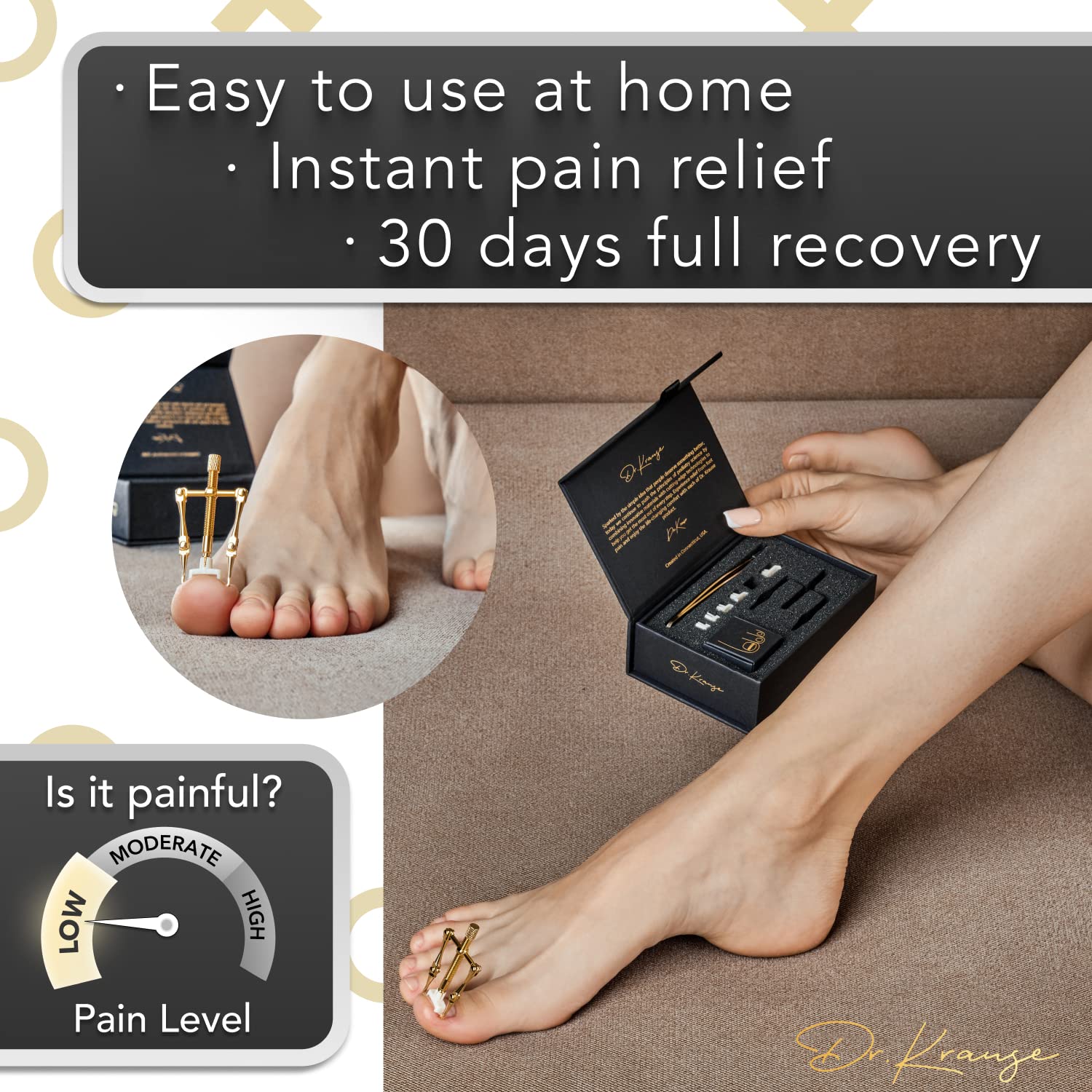 Ingrown Toenail Treatment Tool Kit 26 Pcs/Set by Dr. Krause Ingrown