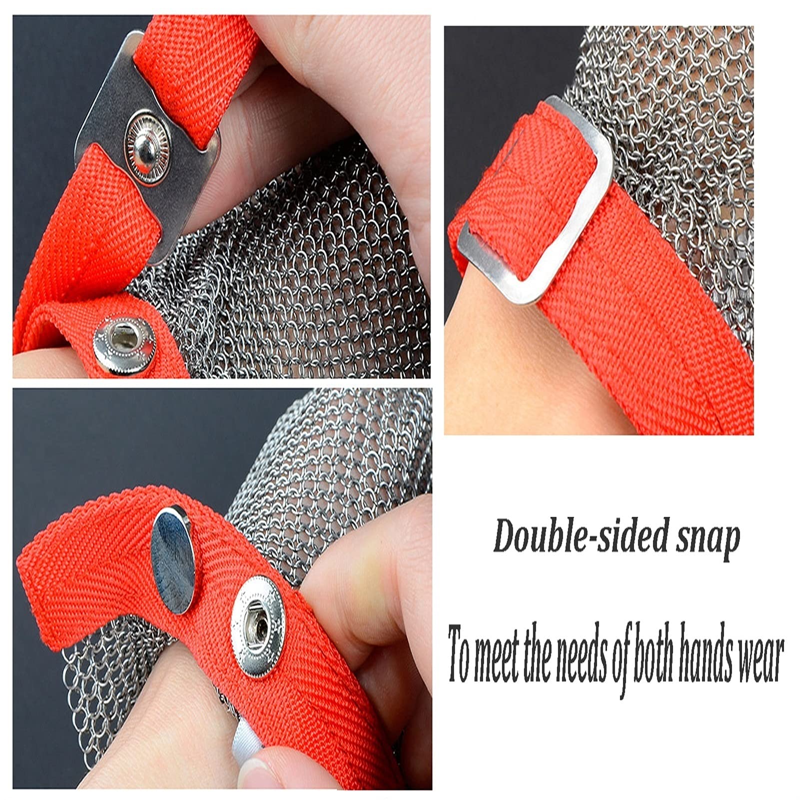 Guantes Anticortes, Guantes Resistentes a Cortes, Prueba 304, Acero Inoxidable, Nivel 5, protección de Seguridad para la Cocina, extracción de ostras, Filete de Pescado