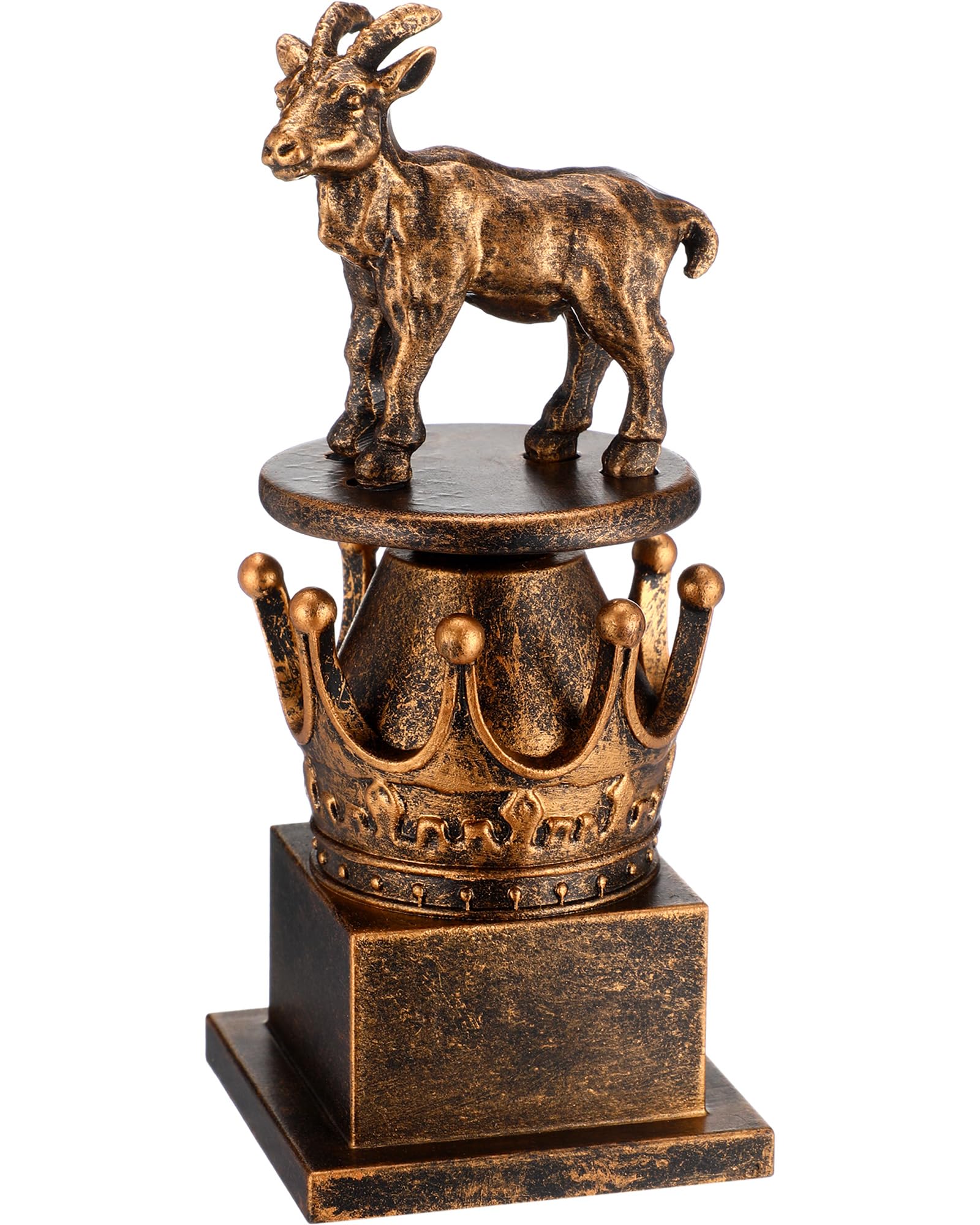 WinnerWhy Goat Trophy Greatest of All Time Sculpture Trophy Funny Goat Office Awards for Adults, Funny Recognition Trophy Appreciation Gift for Champion Award Winner Friend