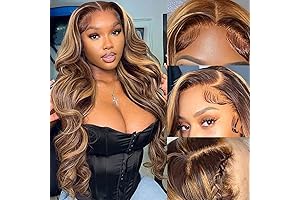 Highlight 4/27 Lace Front Wigs Human Hair: HD Transparent Frontality, Pre-Plucked Beauty