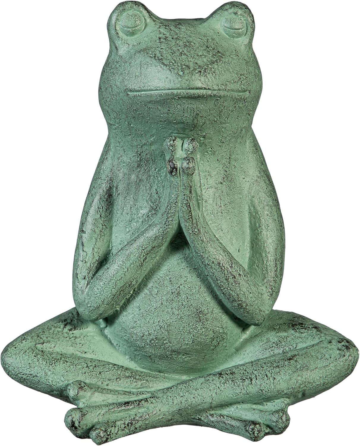 Evergreen Garden 11" Praying Frog Resin Animal Statues, Indoor/Outdoor Garden Animal Figurines for Garden Decor Yard Art for Lawn Backyard Wedding Home Decoration, Housewarming Gift
