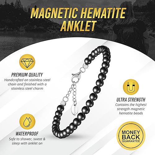 Vista 76 de MagnetRX® Tobillera de cobre para hombre, pulsera de tobillo magnética de cobre ultra fuerte para hombres, pulsera de tobillo magnética efectiva