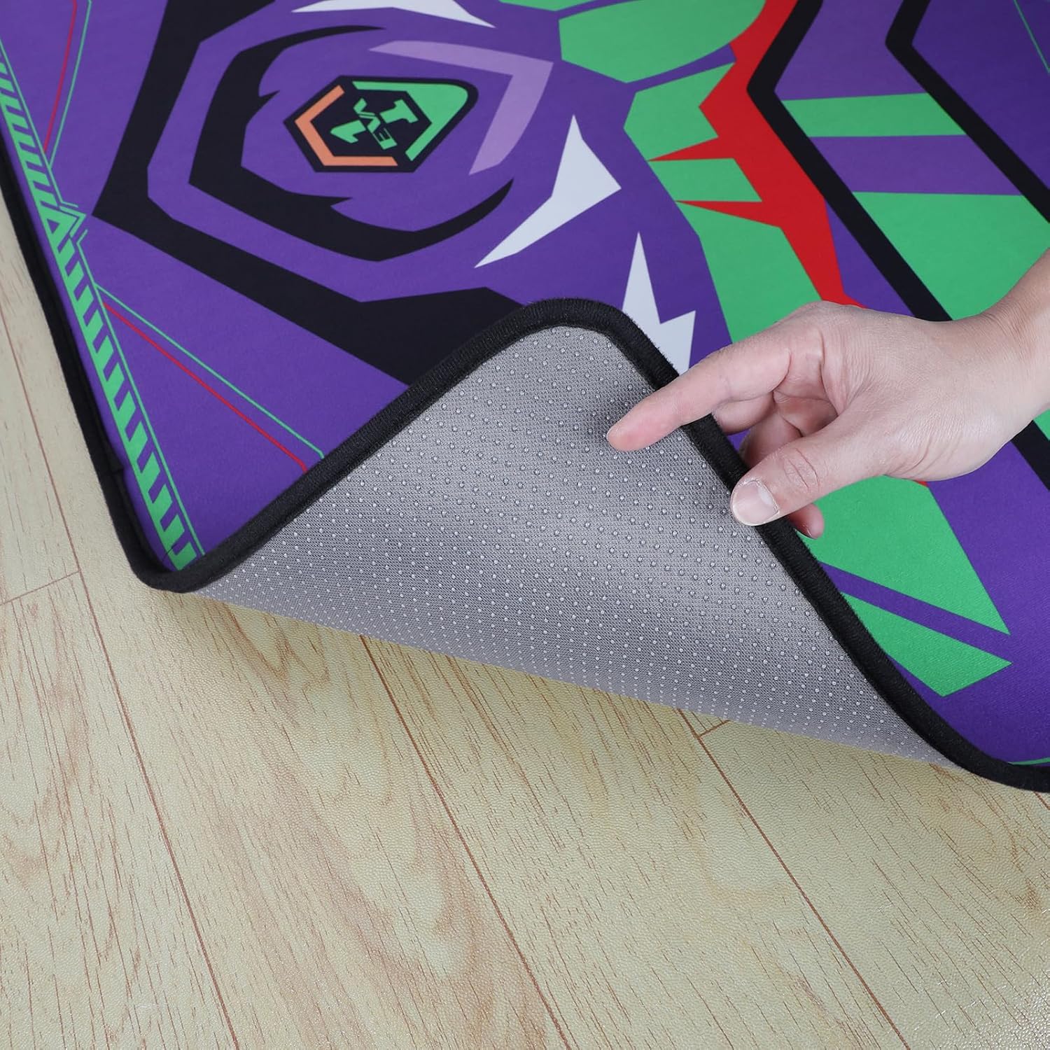 Office Chair Mat for Neon Genesis Evangelion EVA-01 Series Inspired Design, Gaming Chair Mat Non-Slip/Machine Washable 43"×71"