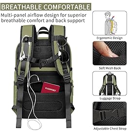 Cooler Backpack,Insulated Backpack Cooler Leakproof Double Deck Cooler Bag for Men Women RFID Lunch Backpack