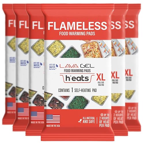 Flameless Food Warming Pads 6 Pack Disposable