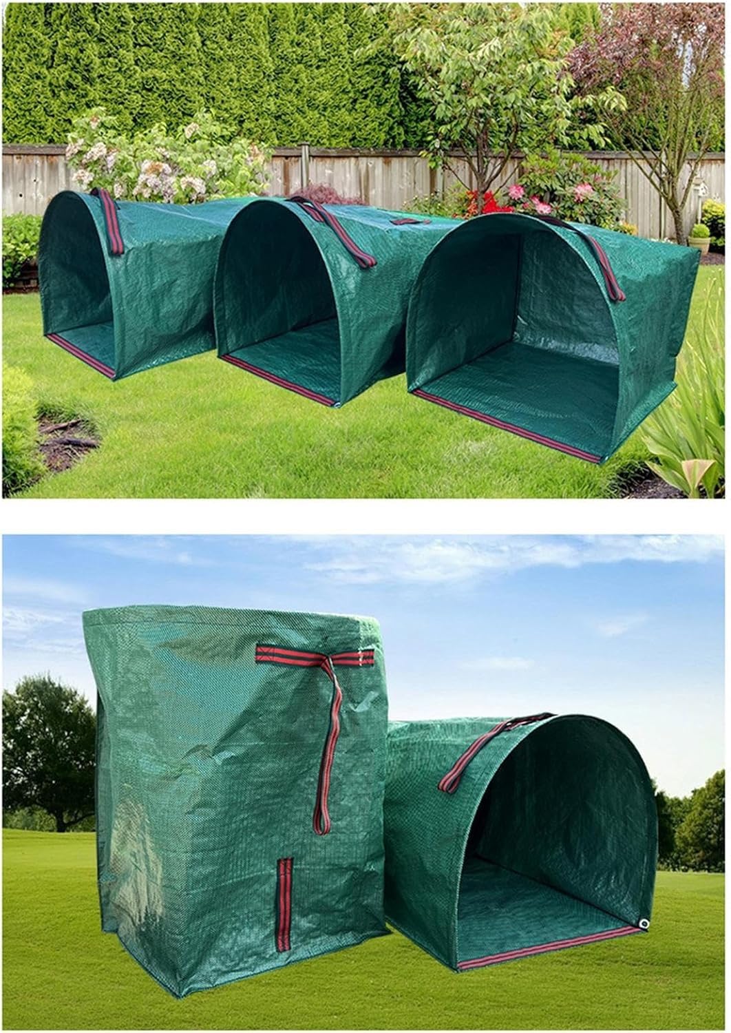 Bolsas para recoger hojas de césped y jardín para limpieza al aire libre, ideal para recoger hojas, desechos y recortes de césped
