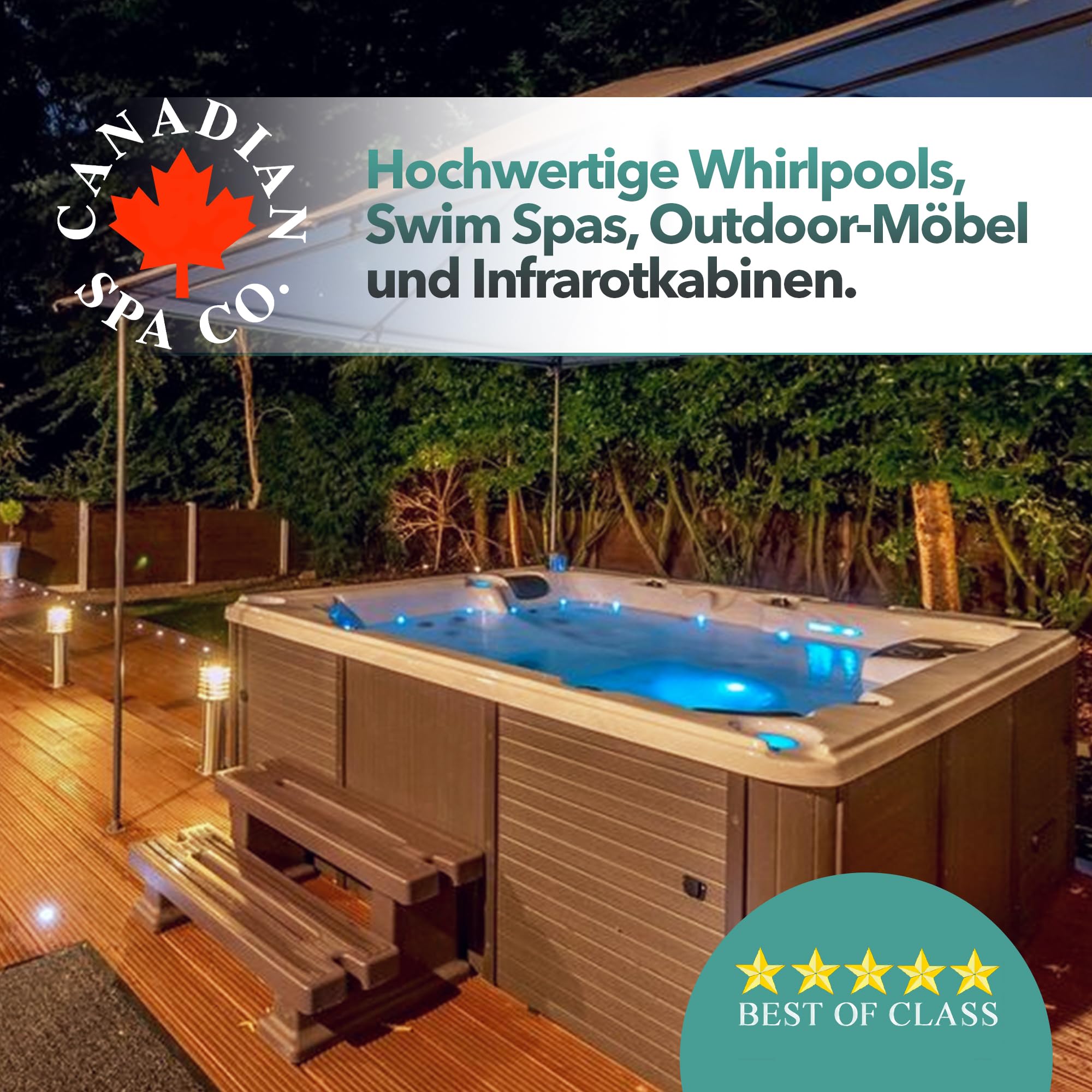 CANADIAN SPA CO. Tremblant Infrarot Sauna für 2 Personen, Sauna mit Glastür, Bluetooth-Audio und LED-Beleuchtung, Sauna aus Holz für Zuhause