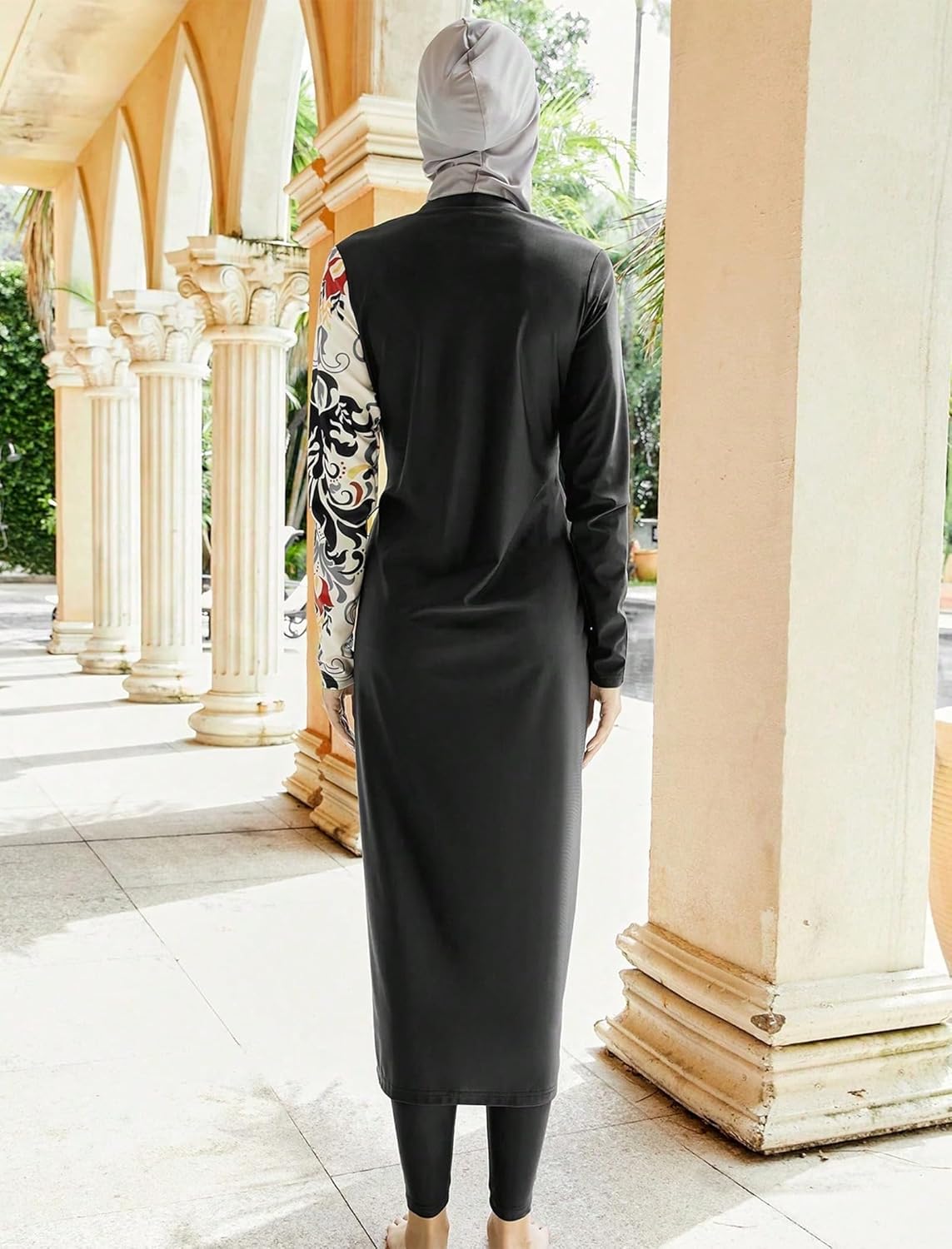 OBEEII Burkini Swimsuits for Women Full Coverage Long Sleeve Muslim Islamic Swimwear Burkini Bathing Suit with Hijab