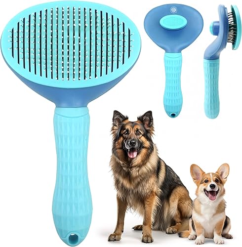Miniatura 9 de American Kennel Club AKC - Cepillo para perros con puntas recubiertas para desenredar suavemente, elimina eficazmente el pelo suelto y reduce el