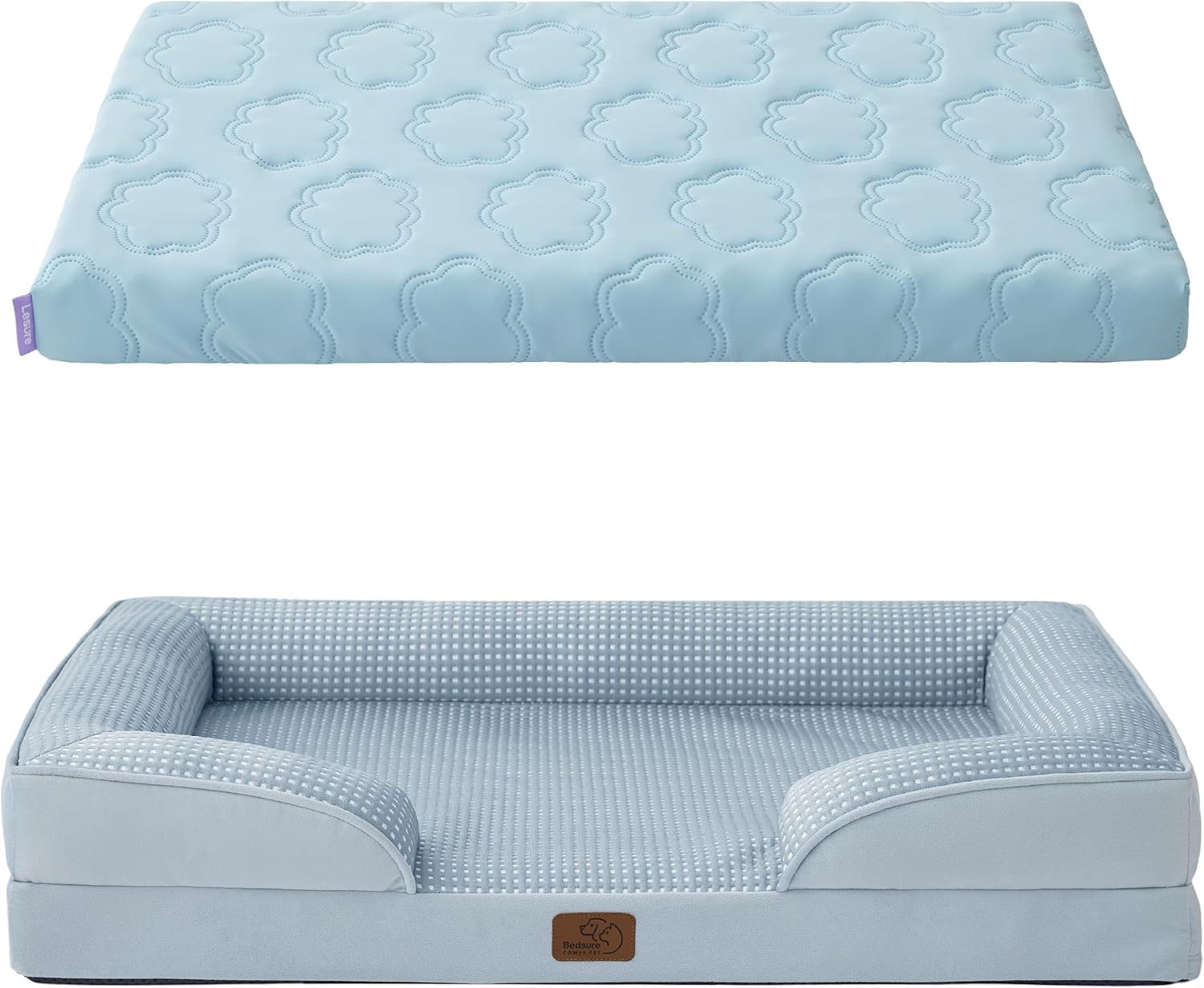 Bedsure Cooling Dog Bed with Waterproof Removable Cover | Lesure Orthopedic Cooling Dog Bed, Q-Max > 0.5