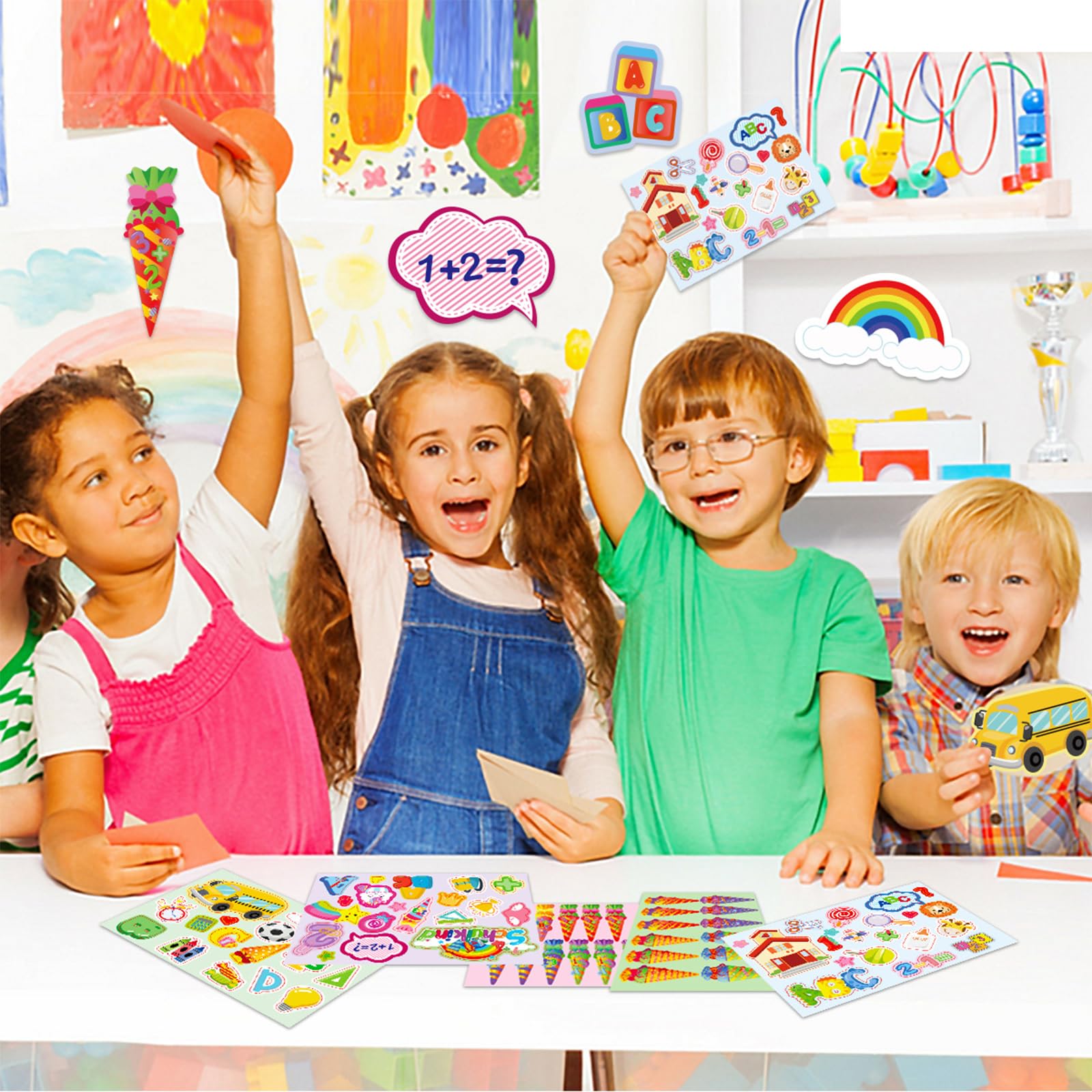 ALEGRE® Adesivi decorativi per l'inizio della scuola, set per ragazze e ragazzi