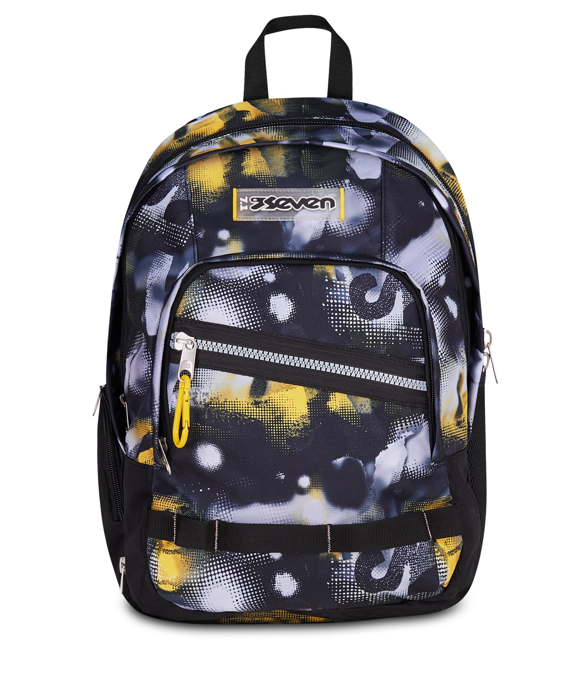 Seven Zaino Scuola Dual Detach GOLDEN PAINT, Grigio, 32 L, Doppio Scomparto, Tasche multifunzione, Zaino Staccabile, Tasca con organizer, Scomparto porta pc, Scuola media e superiore, Bambino, Ragazzo