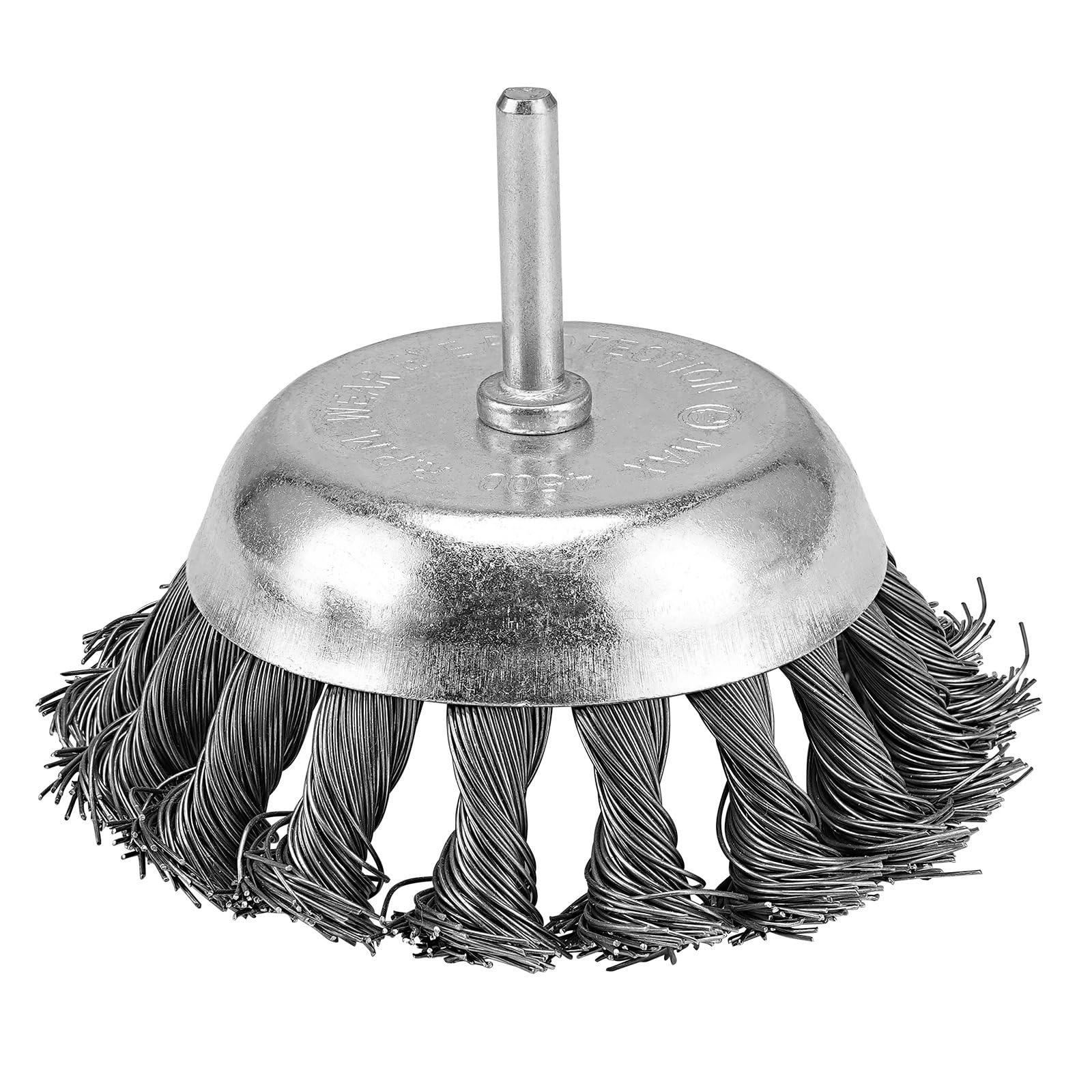 Spazzola Filo Torsa Nodosa for Smerigliatrice Angolare, Rimozione Ruggine | Dimensioni 75-100mm con stelo esagonale 6mm for lucidatura versatile.(75mm)