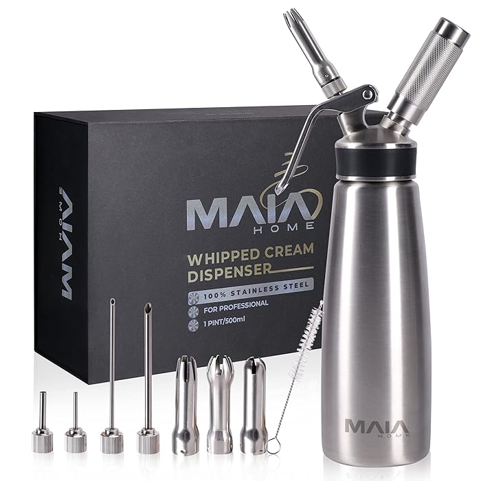 Buy Whipped Cream Dispenser Stainless Steel Full Set Professional