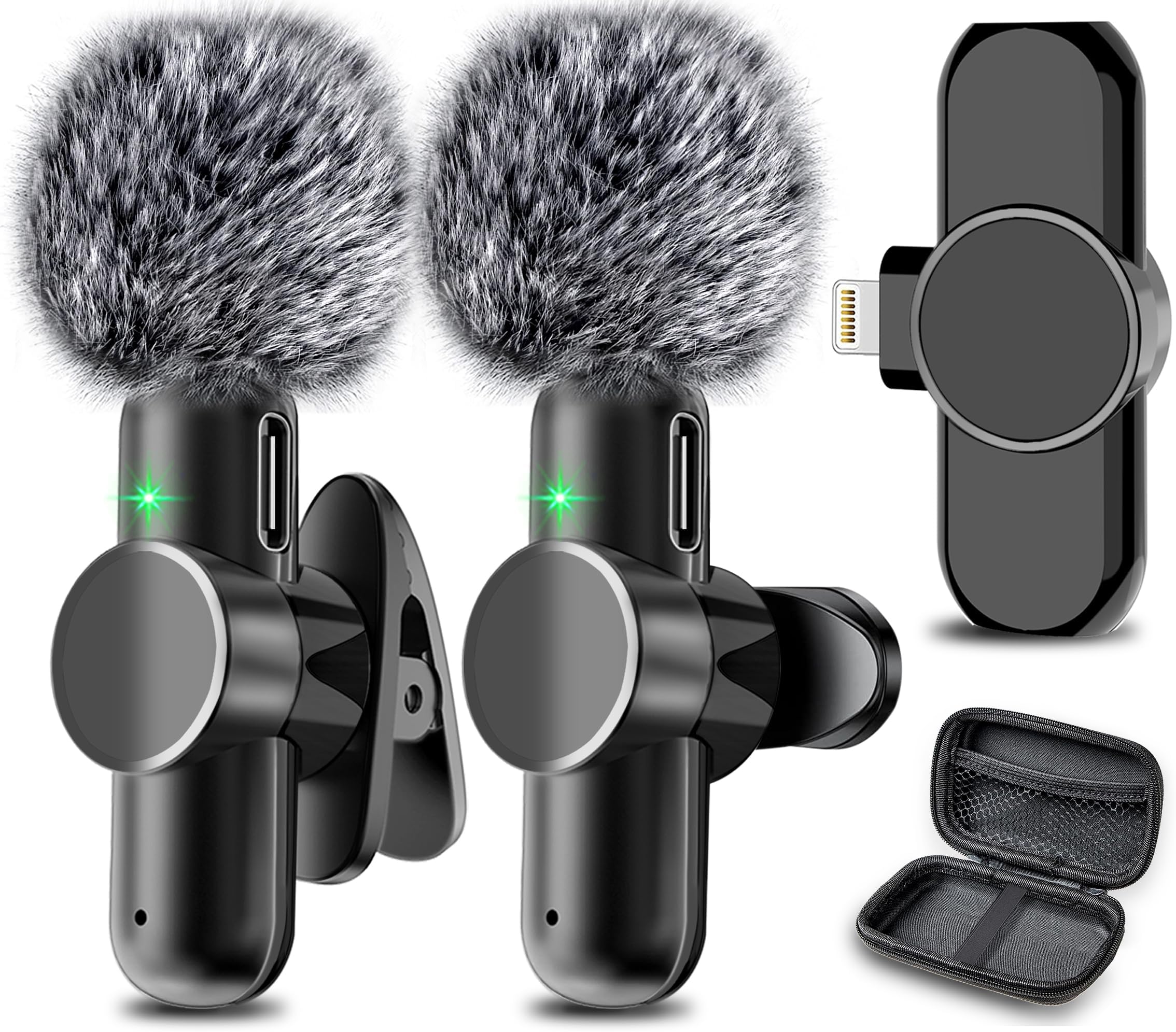 Wireless Lavalier Microphone, SMEIWANR Wireless Microphone for iPhone