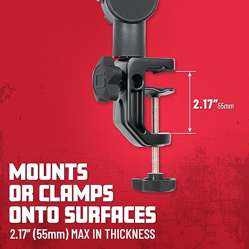 Miniatura 3 de Gator Frameworks Soporte profesional para micrófono de difusiónpodcast de escritorio con luz indicadora en aire, azul, violeta y rojo