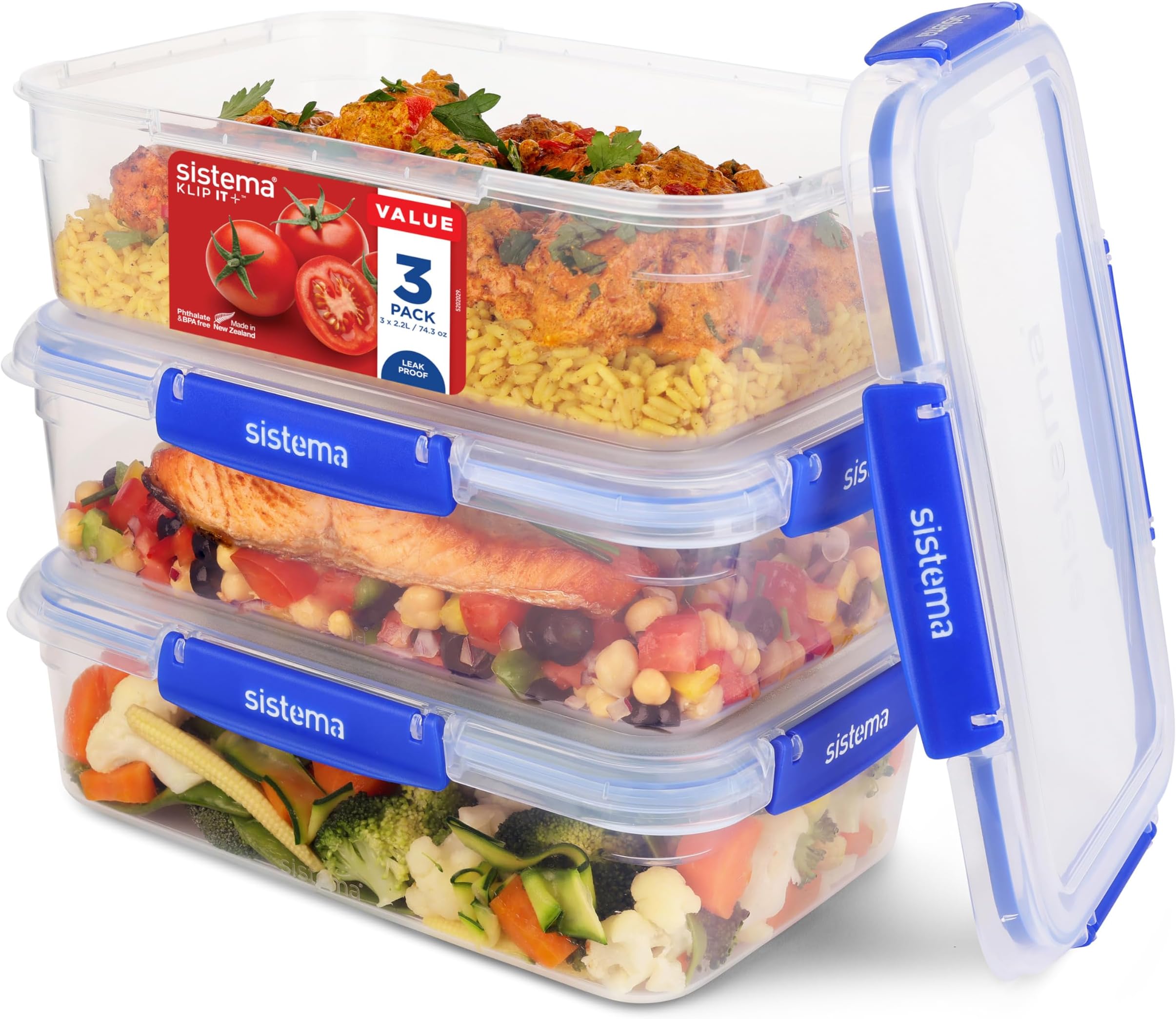 Addis 228031 2 Litre Rectangular Food saver Container, Clear : Amazon ...