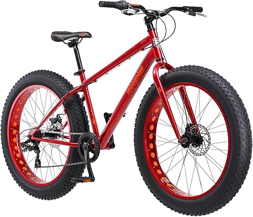 Mongoose Aztec - Bicicleta de neumáticos gruesos para hombre y mujer, marco de acero de 18 pulgadas, ruedas de 26 pulgadas, neumáticos Knobby de 4