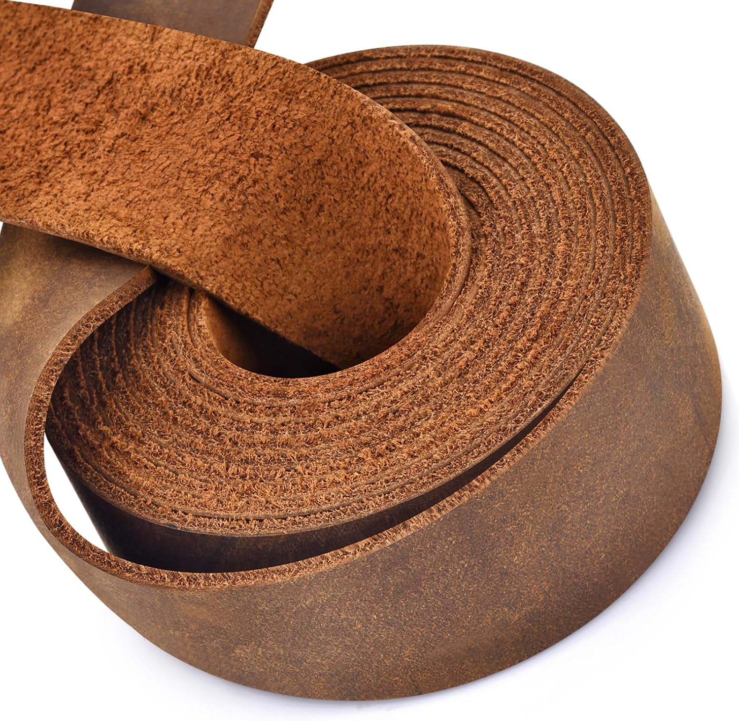 Leather Strap 1 Inches Wide Flat Leather Straps for Crafts, Full Grain Oil Tan Leather Strips for Crafts, Tooling, Belt, Garden Tools (2mm Thick 72 Inches Long Dark Brown)