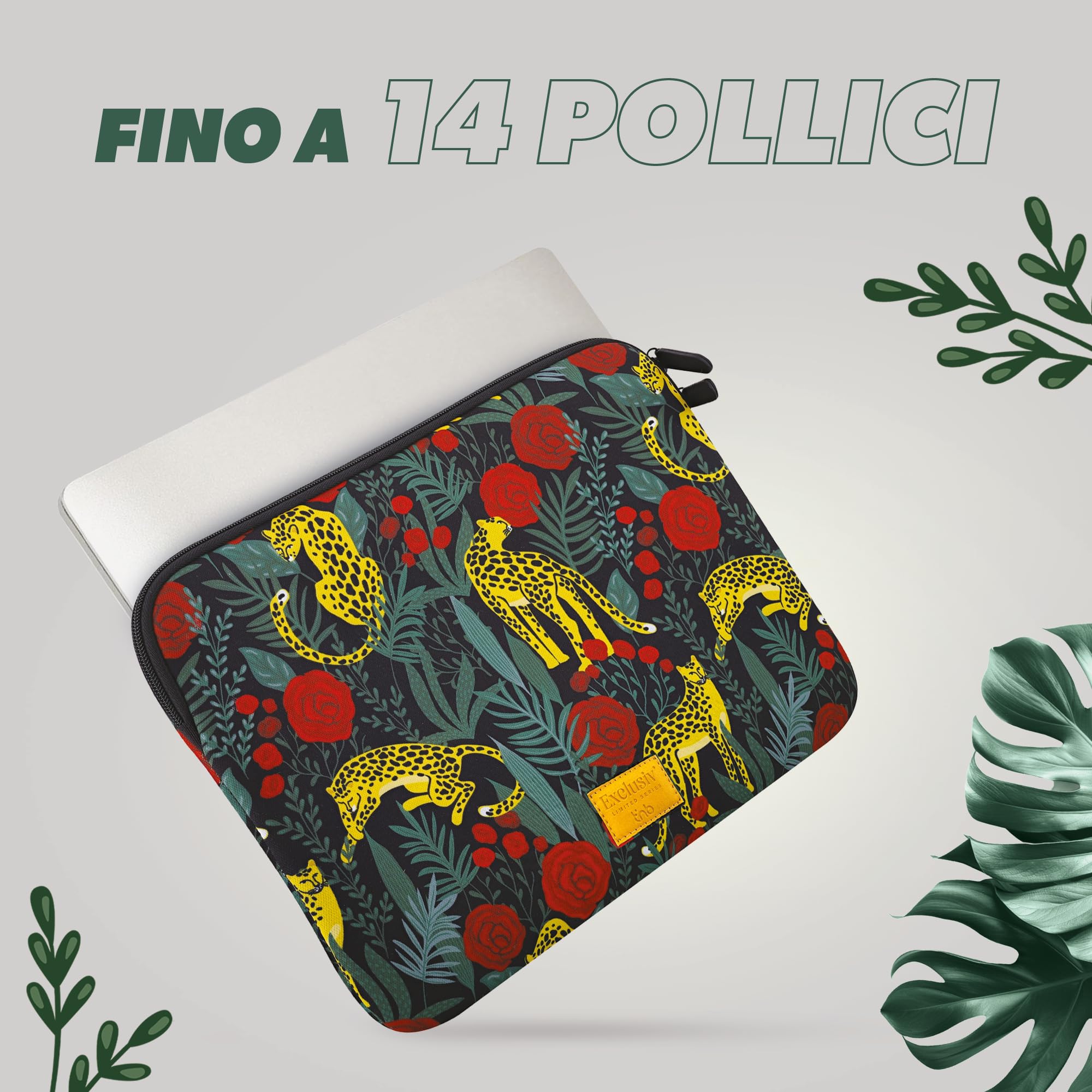 T'nB - Custodia per computer in plastica riciclata RPET, compatibile con MacBook Air 13 pollici e PC 13-14 pollici, custodia per computer antiurto da 14 pollici, design resistente - Modello Savannah