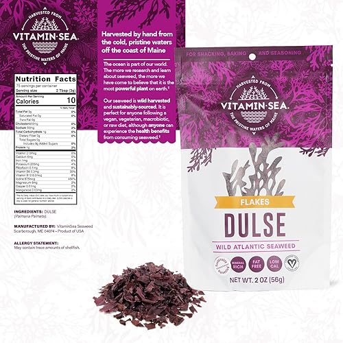 Miniatura 33 de Alga de mar dulce cruda USDA orgánica y kosher cosechada a mano del océano Atlántico de Maine, Coast Vegan Sea Vegetables VitaminSea