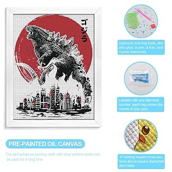 絵画 ［ ビーズ絵 ］ 中級 フル ダイヤモンドアート キット ビーズ刺繍 和風 浮世絵