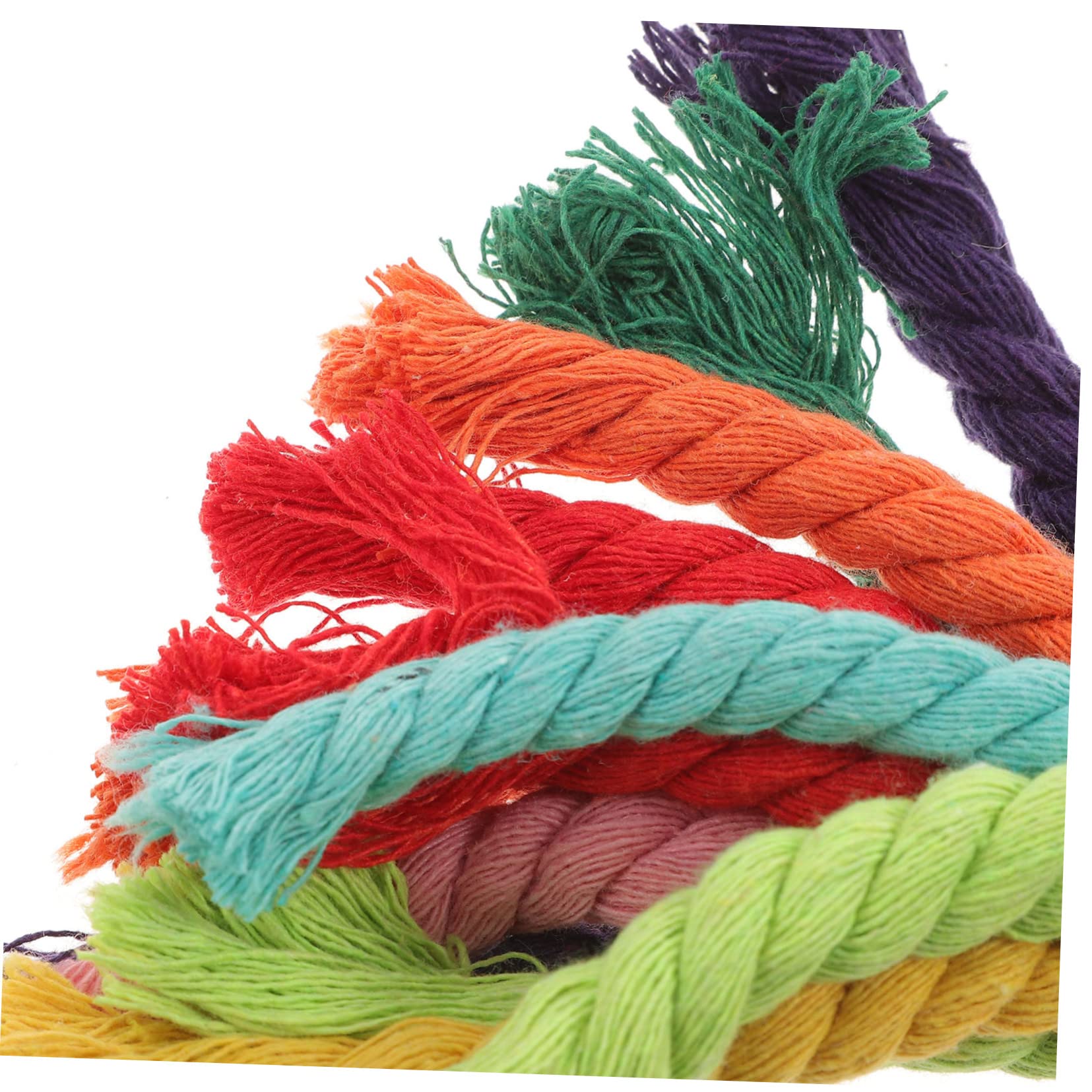 ABOOFAN 5pièces Jouet à Mâcher Coton pour Perroquet Accessoire De Jeu Sécurisé pour Oiseaux Convient Aux Perroquets Cacatoès Et Petits Oiseaux Installation Facile avec Boucle