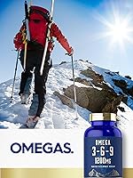 Vista 6 de Carlyle Suplemento Omega 3 6 9 1,200 mg 180 cápsulas de gel suave Complejo triple Omega Aceites de pescado, linaza y borraja con EPA y DHA