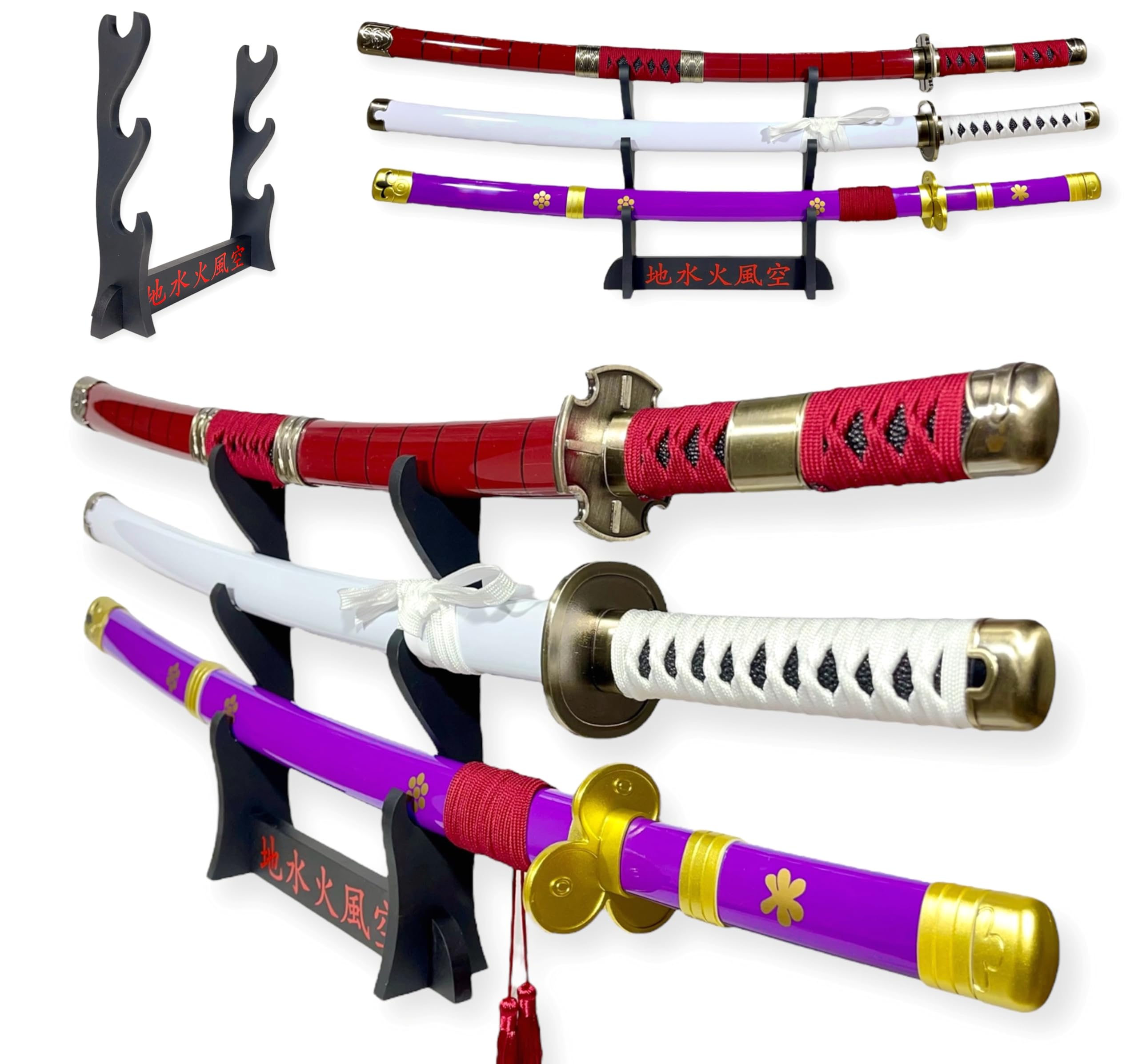 セット KATANA FUDE＆NANAME FUDE＆HANEN FUDE Shadow Dancer Z-Tuff Steel High Performance Katana