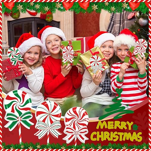 Miniatura 5 de 3 Pieces Christmas Table Decorations Wood Candy Set, Red Christmas Tiered Tray Decor,Rustic Christmas Candy Table Decorations for Home