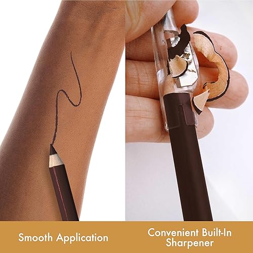 Miniatura 5 de Red by Kiss 3 lápices de peluquero con afilador integrado, lápices de trazo de afeitar, guía de barba y línea de cabello, lápices de contorno de