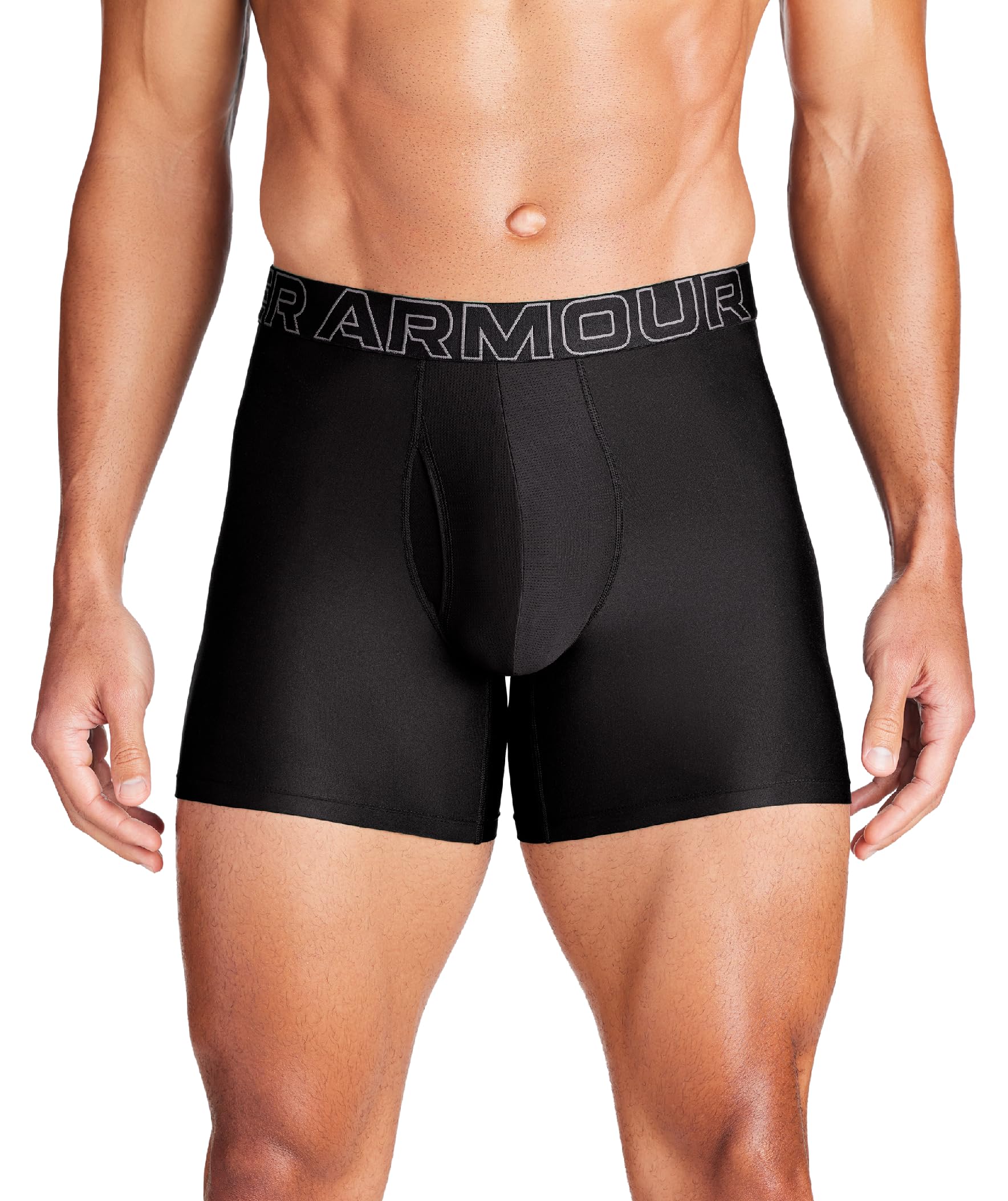 Under Armour UA Performance Tech - Solid 6 In 3pk,Taupe Dusk Ropa Interior de Hombres Hombre (Pack de 3)