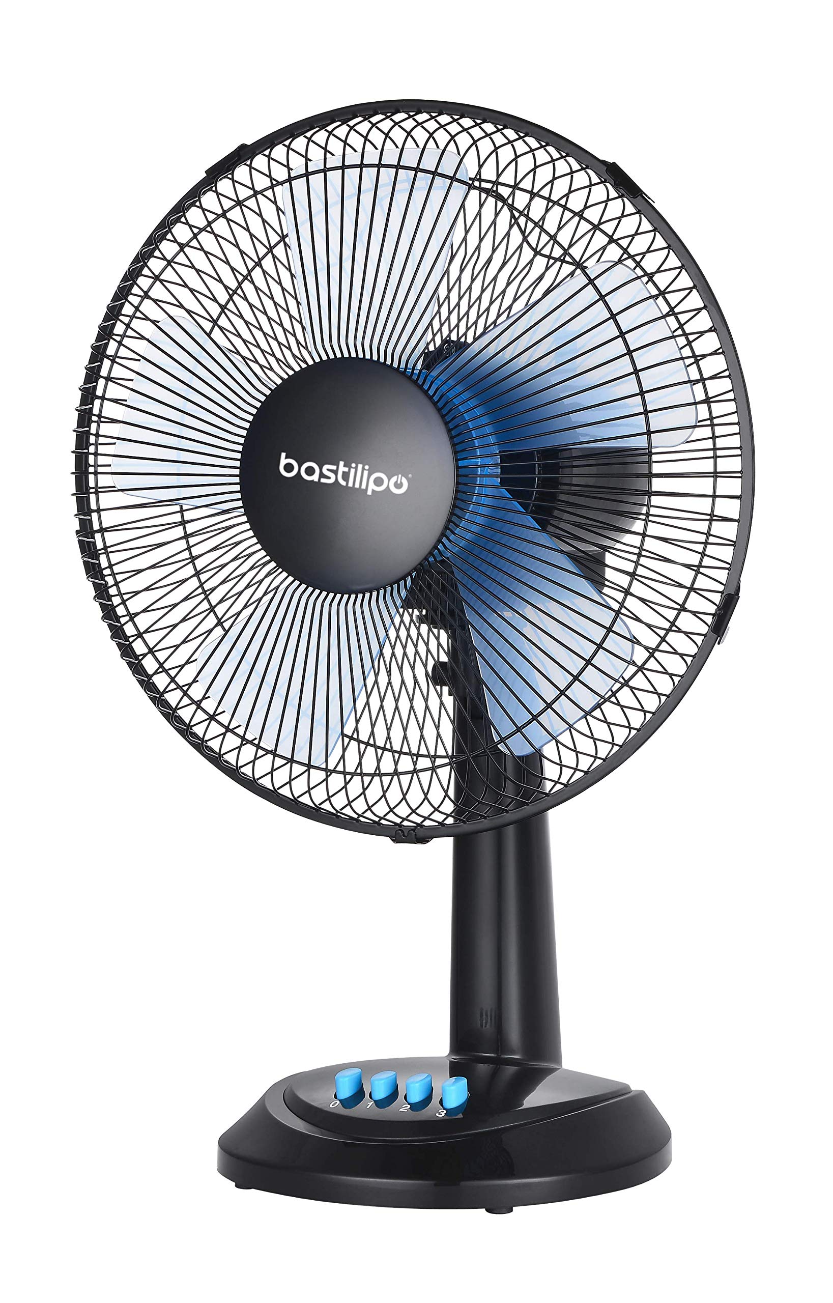 Bastilipo - Ventilateur de table 40 cm - Puissance 50 W - 3 vitesses, Barrosa, Noir