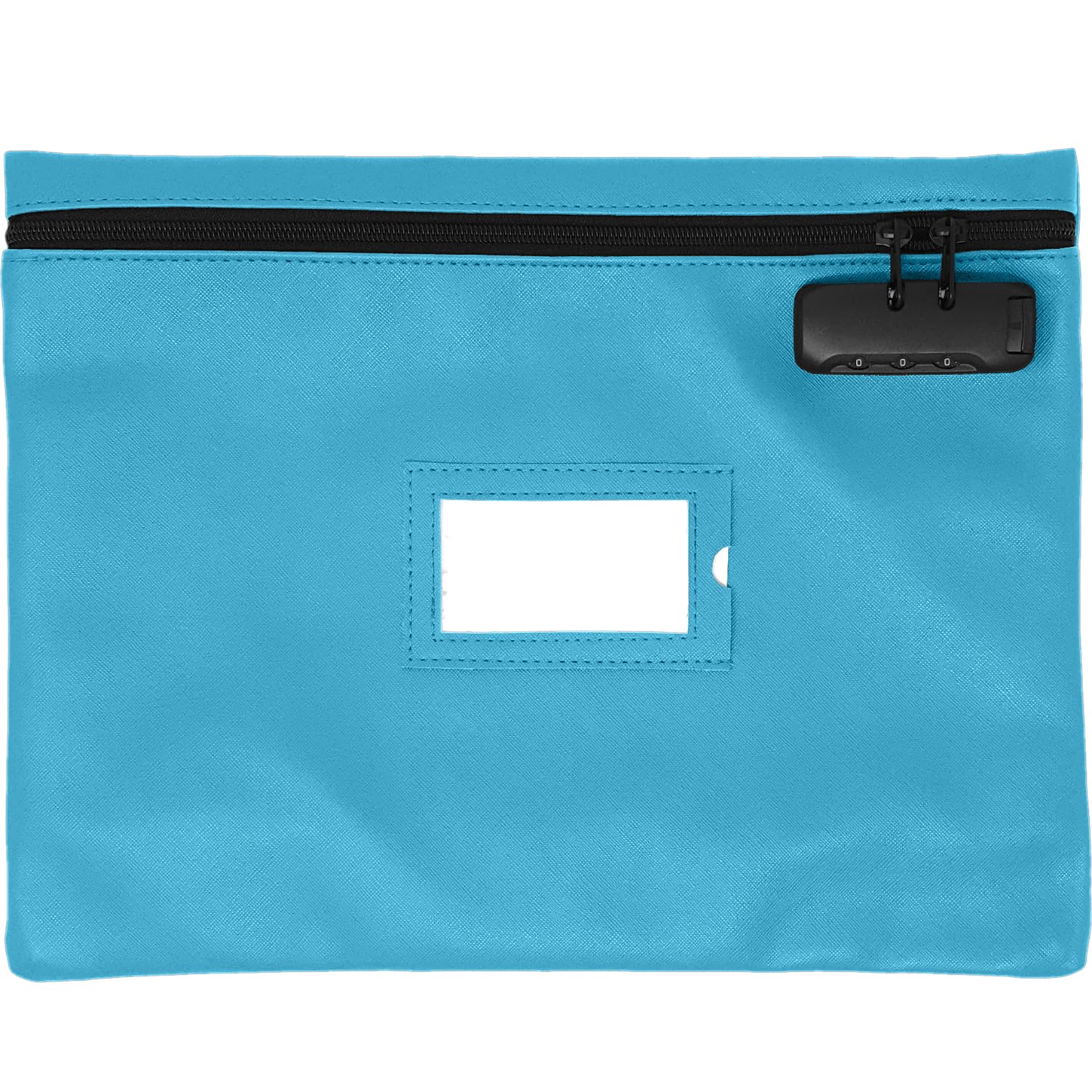 Notary Bag with Lock | 14x11 inch | Light blue | Zipper Notary Supplies Bag | Locking Notary Bag for Notary Kit, Stamp, Embosser, Ink Pad, and