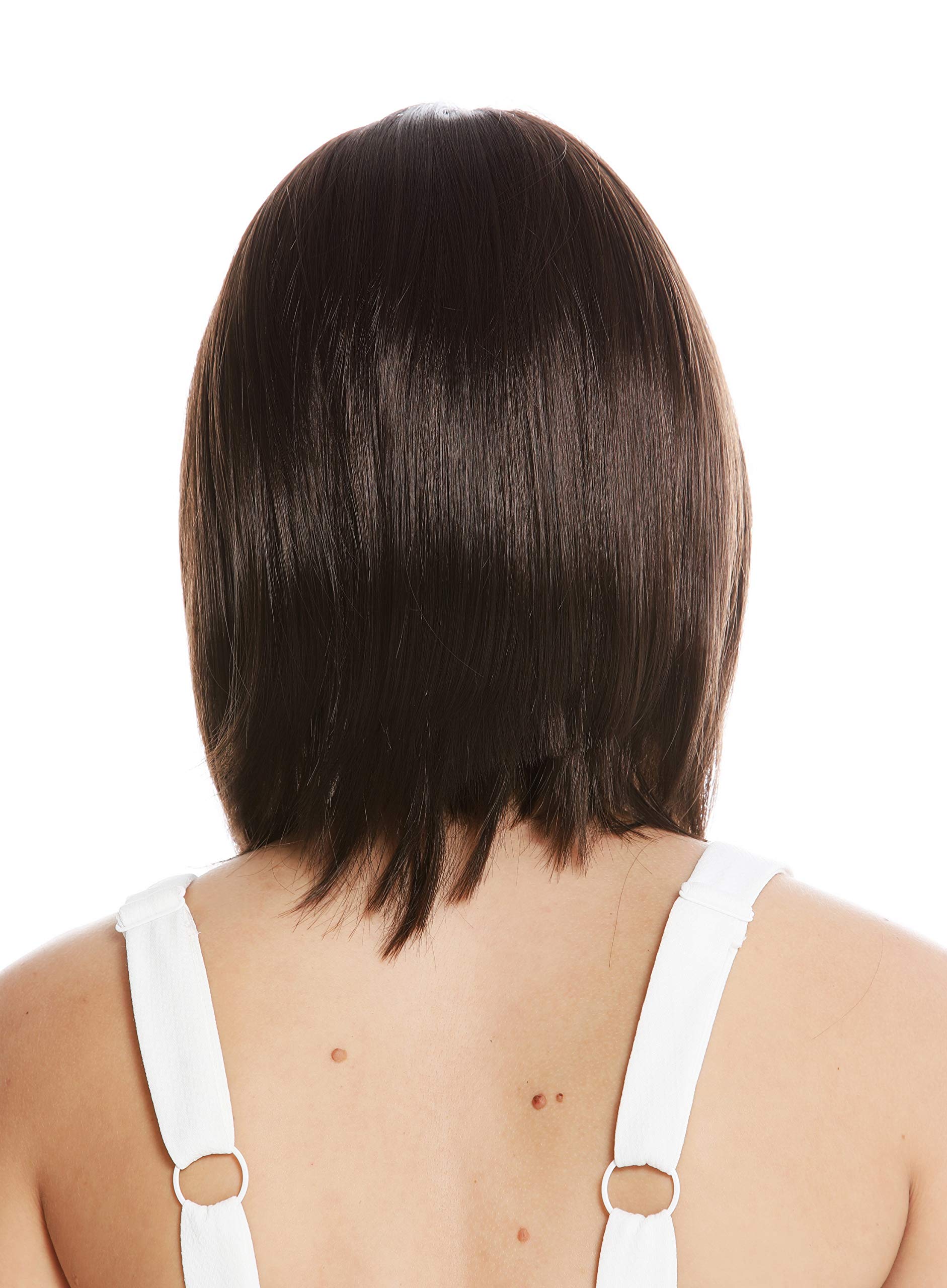 WIG ME UP, GFW2336-6 women's quality wig shoulder length short long bob middle parting sleek brown, Medium brown (6) - Image 4