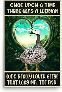 There Was a Woman Who Really Loved Emperor Goose Poster 12x18 Inches Unframed Wall Art Decor Gifts for Goose Lovers