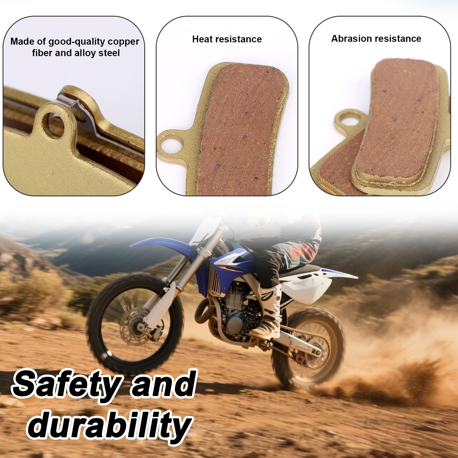 2pz Pastiglie Freno Anteriori e Posteriori, Metallo Pastiglie Freno a Disco Ricambio per Surron Light Bee X/S Segway X160 X260 Talaria Sting R MX3 MX4 Ricambi Moto Cross Elettriche Accessori