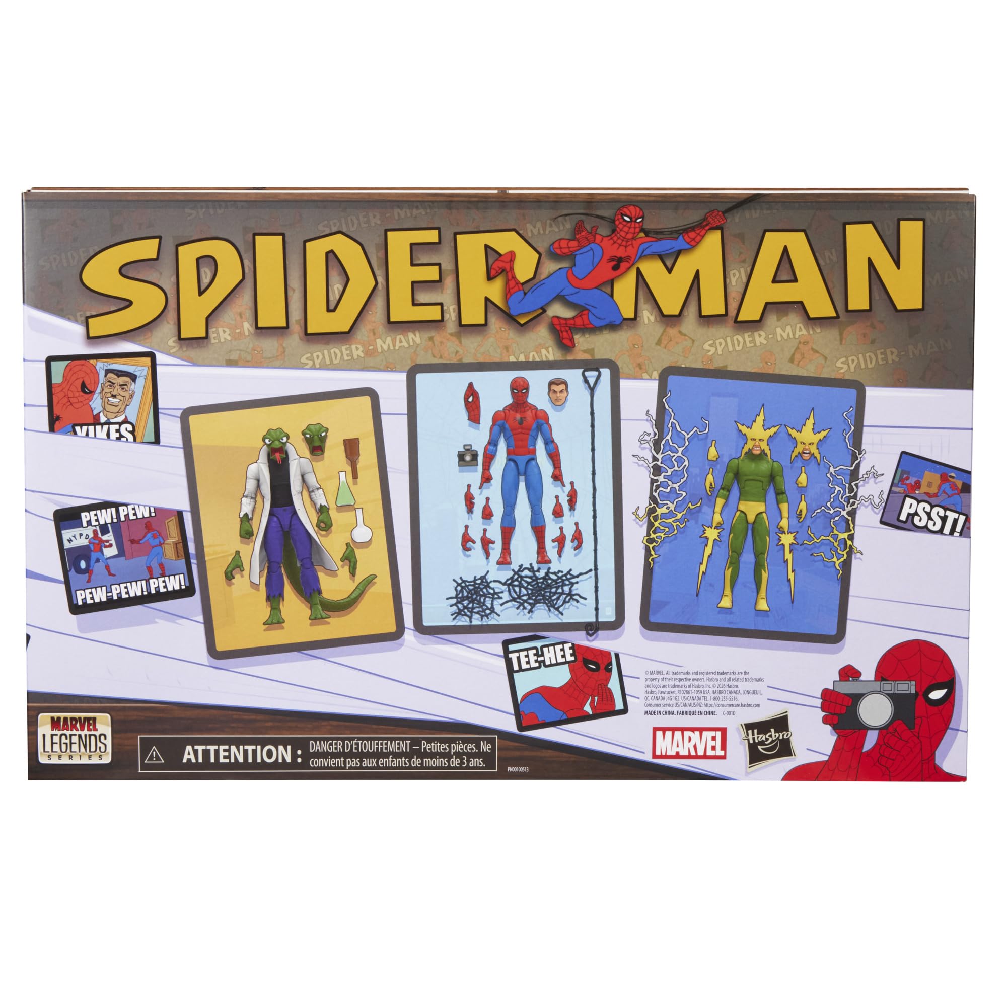 Hasbro Marvel Legends Series Spider-Man / Jaszczurka/Electro kolekcjonerska figurka 15 cm G2100 autentyczna